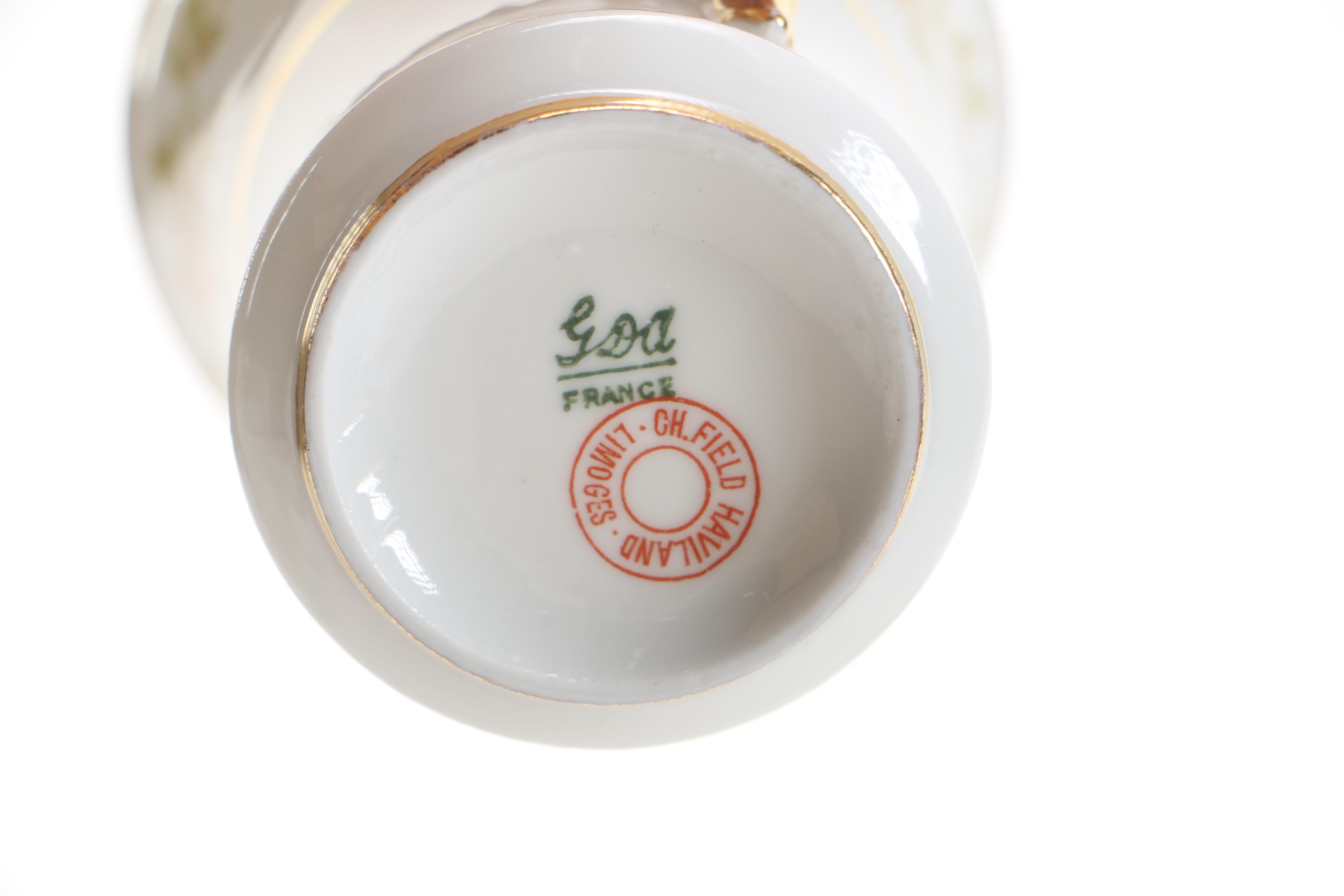 Antique C.H. Field Haviland Limoges Porcelain Hot Chocolate Set