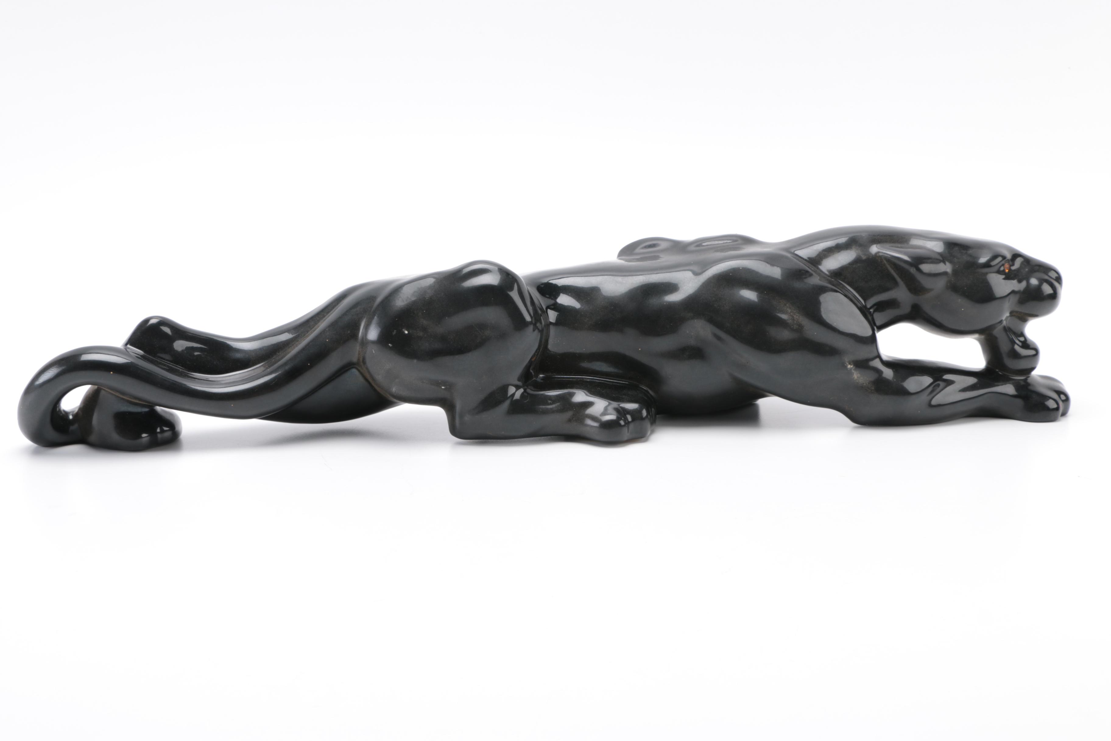 Collection of Ceramic Black Panther Figurines