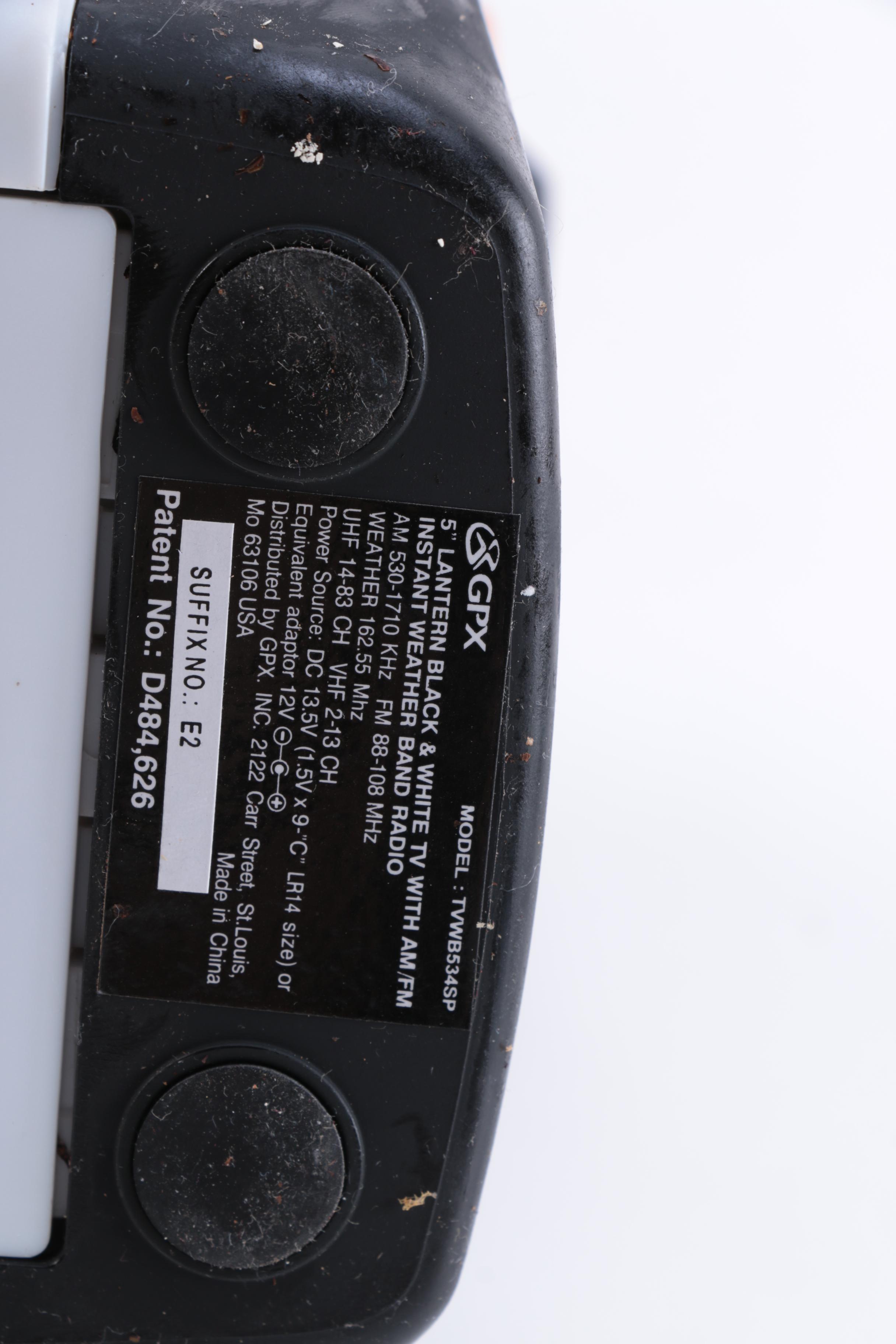 GPX Personal TV, AM, FM Lantern Radio