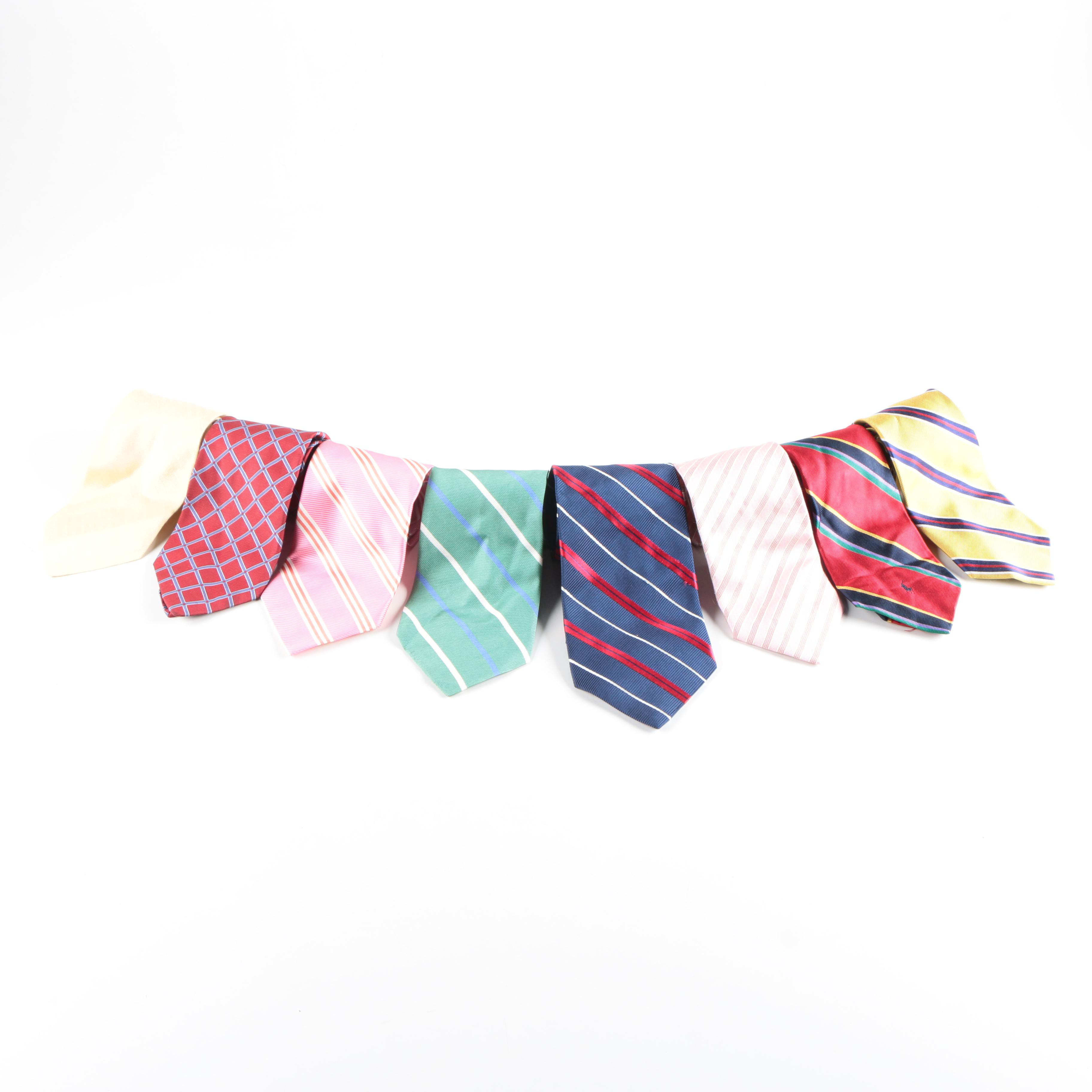 Collection of Men's Ties With Brooks Brothers and Hugo Boss