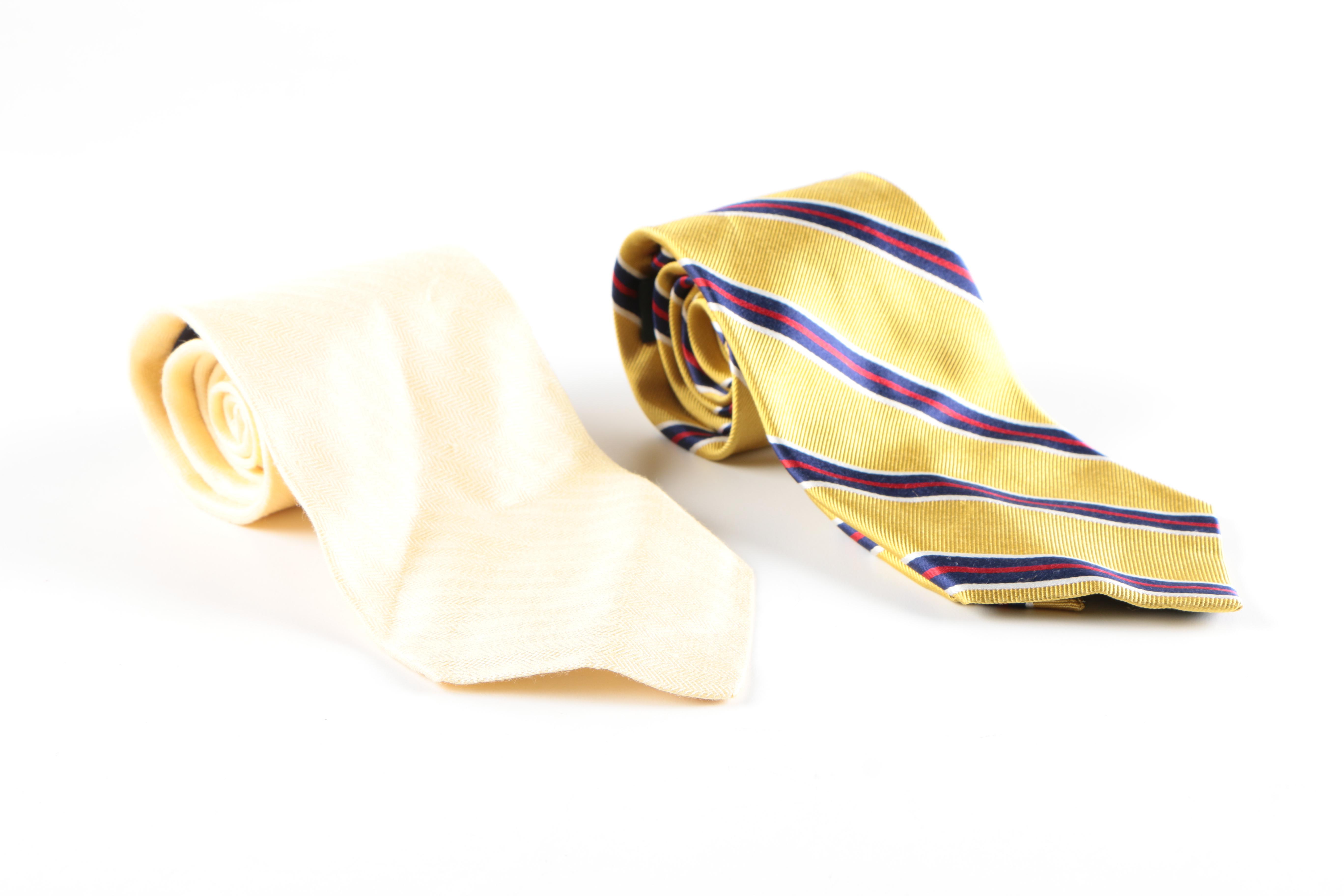 Collection of Men's Ties With Brooks Brothers and Hugo Boss