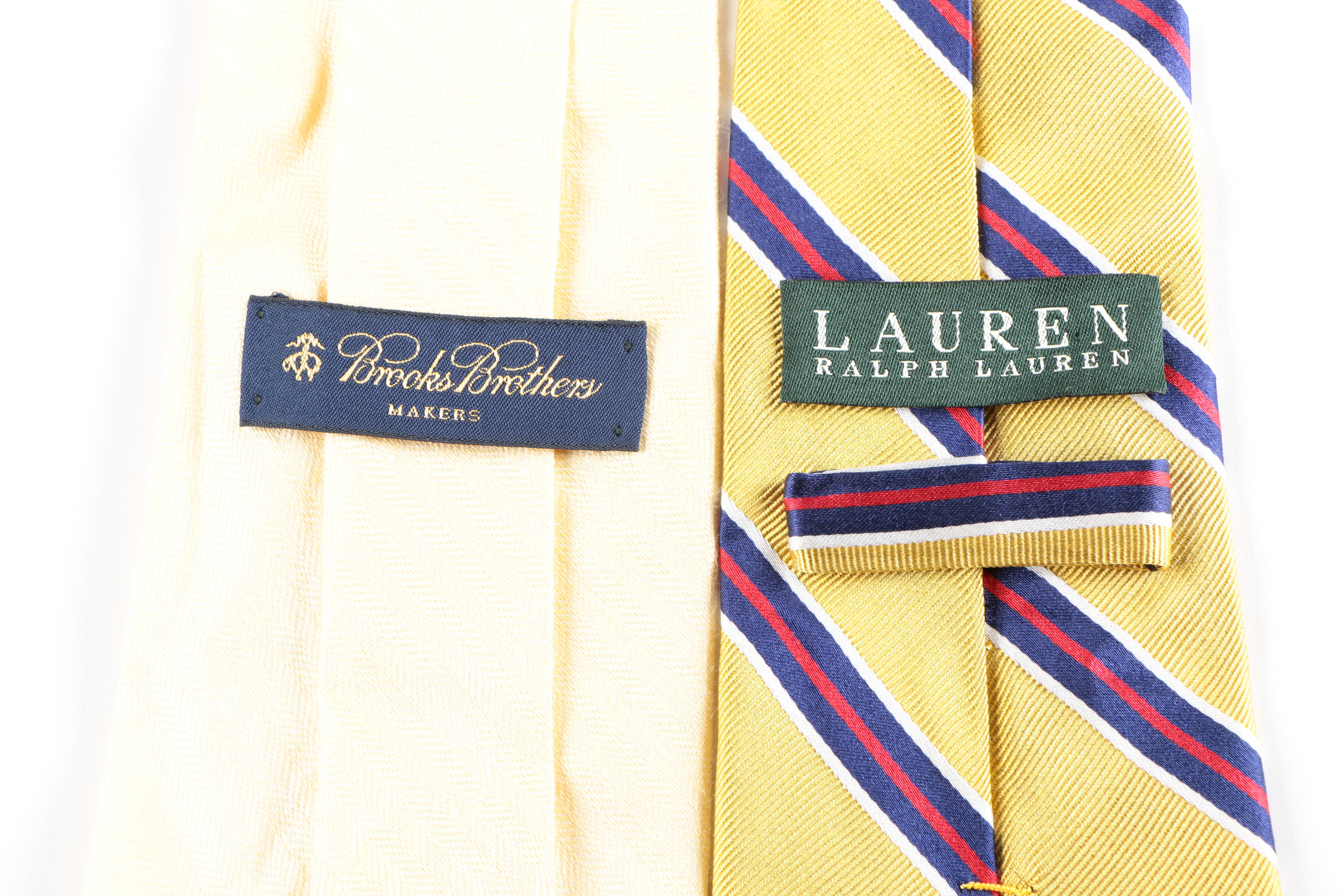 Collection of Men's Ties With Brooks Brothers and Hugo Boss