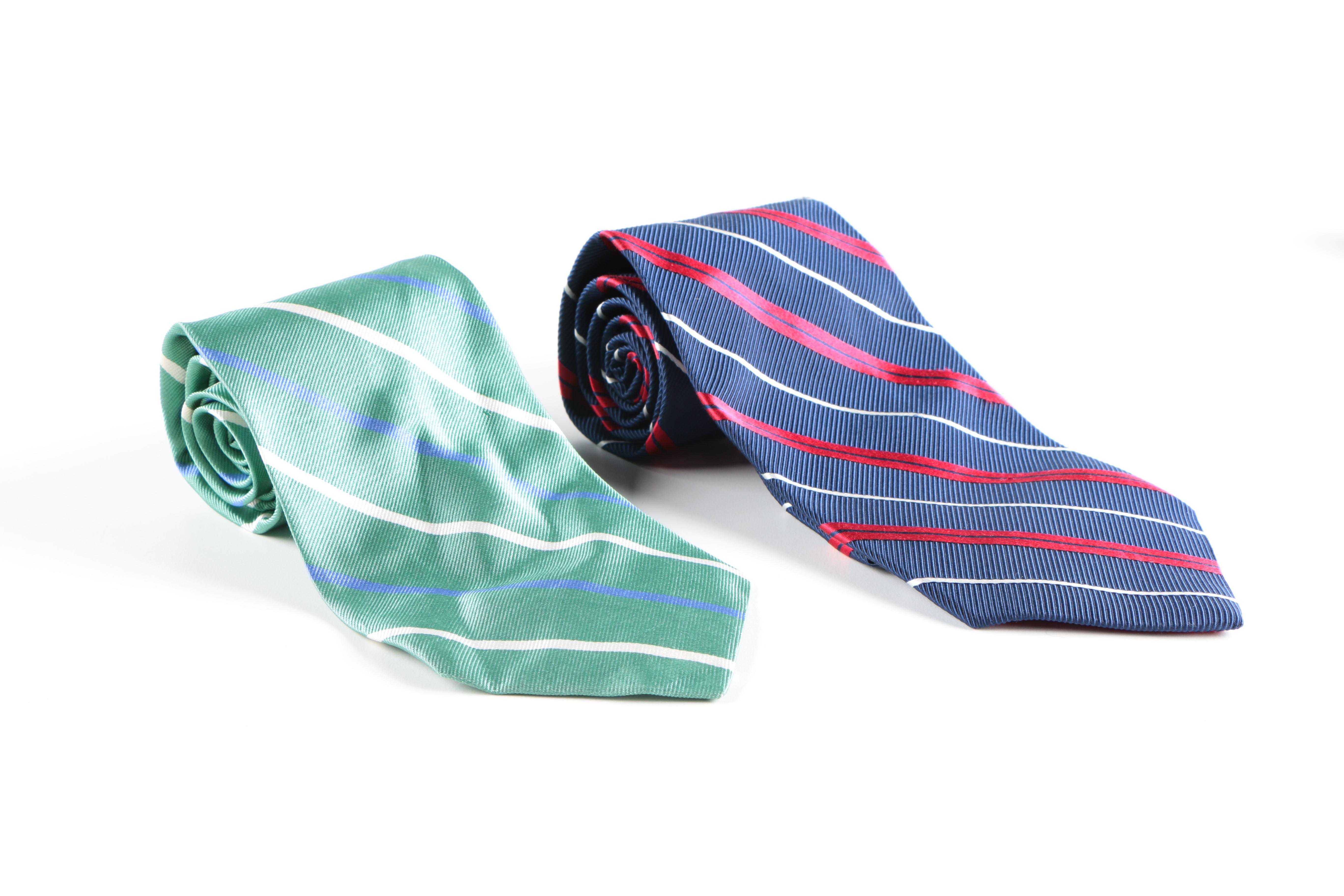 Collection of Men's Ties With Brooks Brothers and Hugo Boss