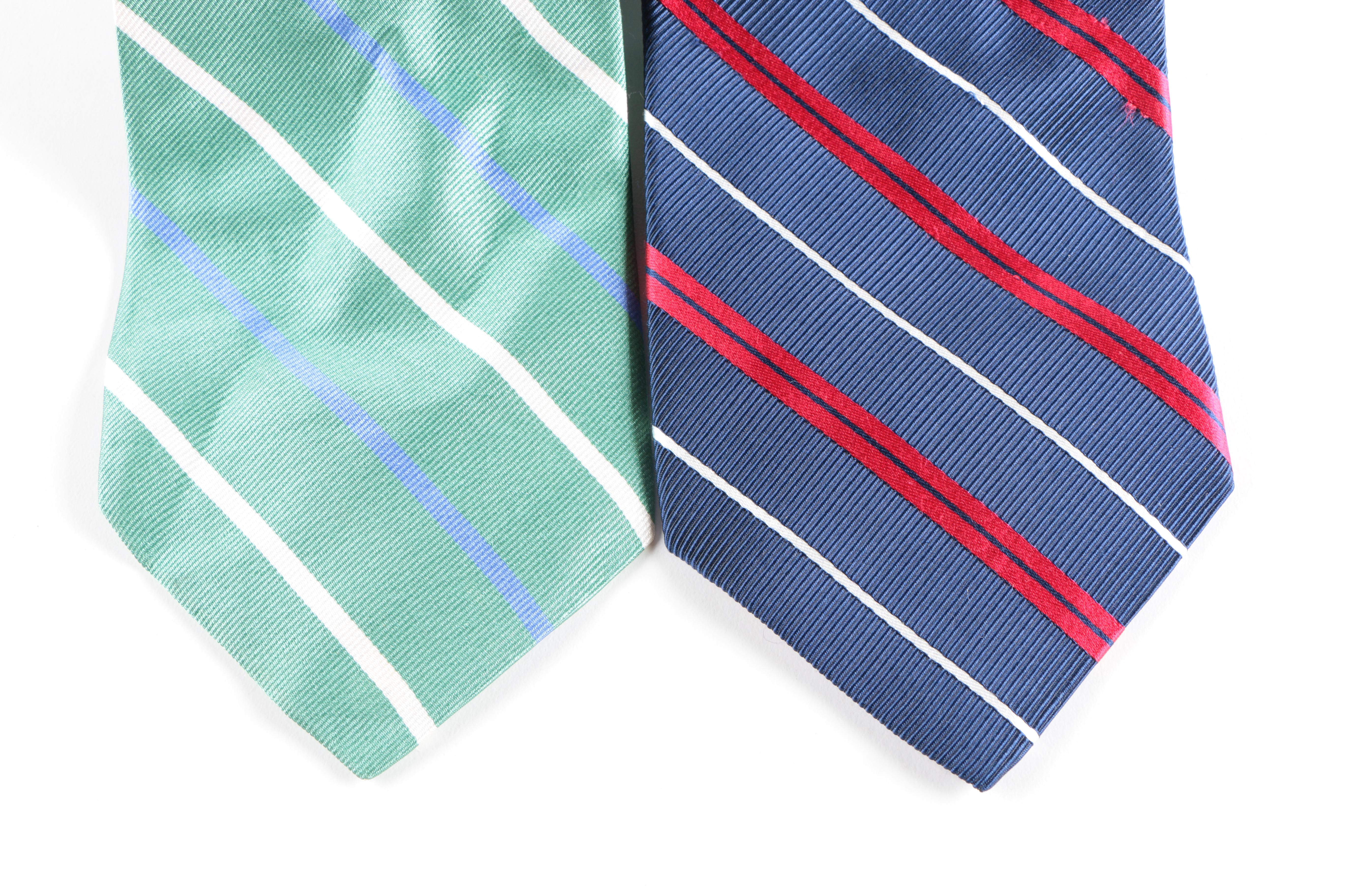 Collection of Men's Ties With Brooks Brothers and Hugo Boss