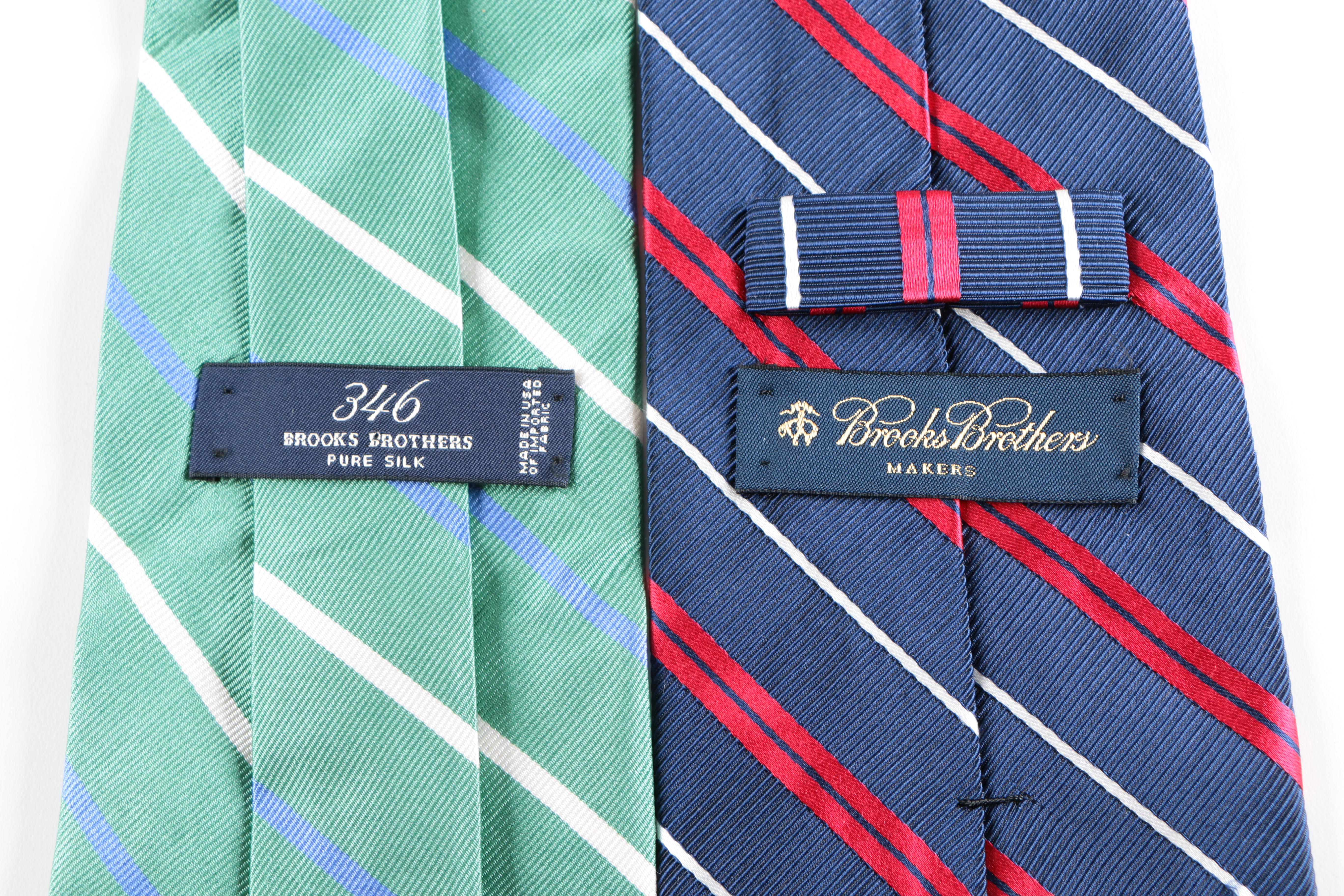 Collection of Men's Ties With Brooks Brothers and Hugo Boss