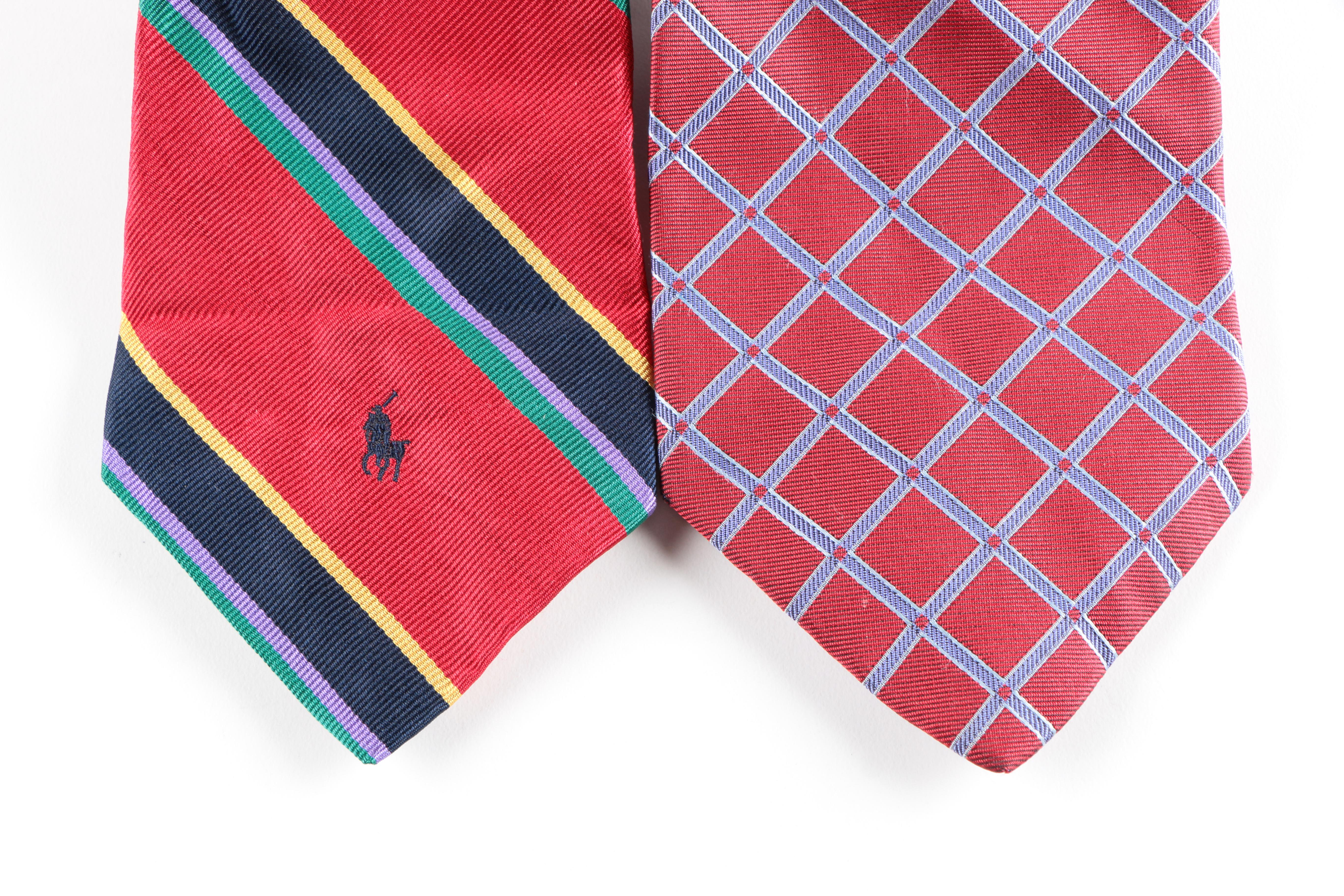 Collection of Men's Ties With Brooks Brothers and Hugo Boss