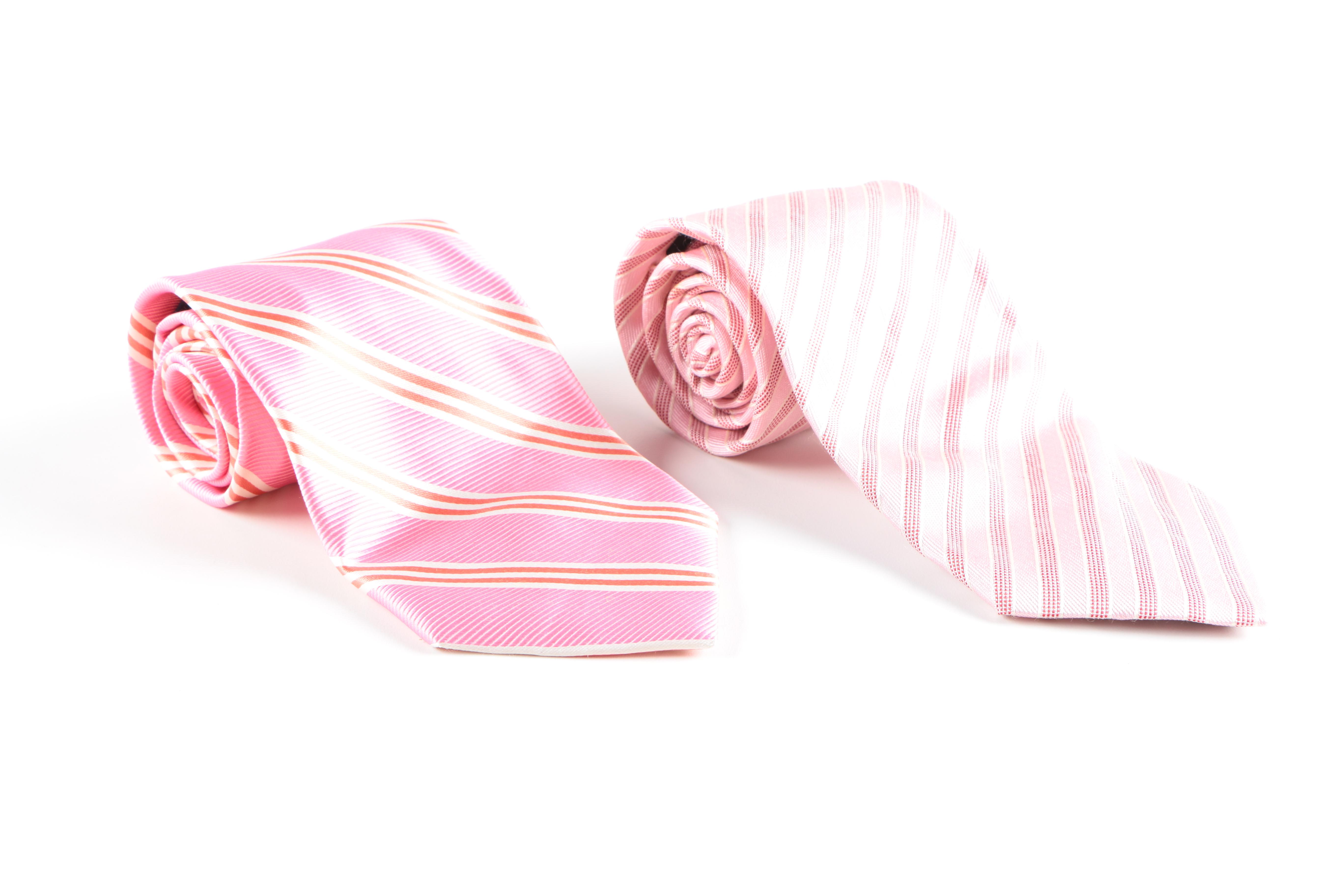 Collection of Men's Ties With Brooks Brothers and Hugo Boss