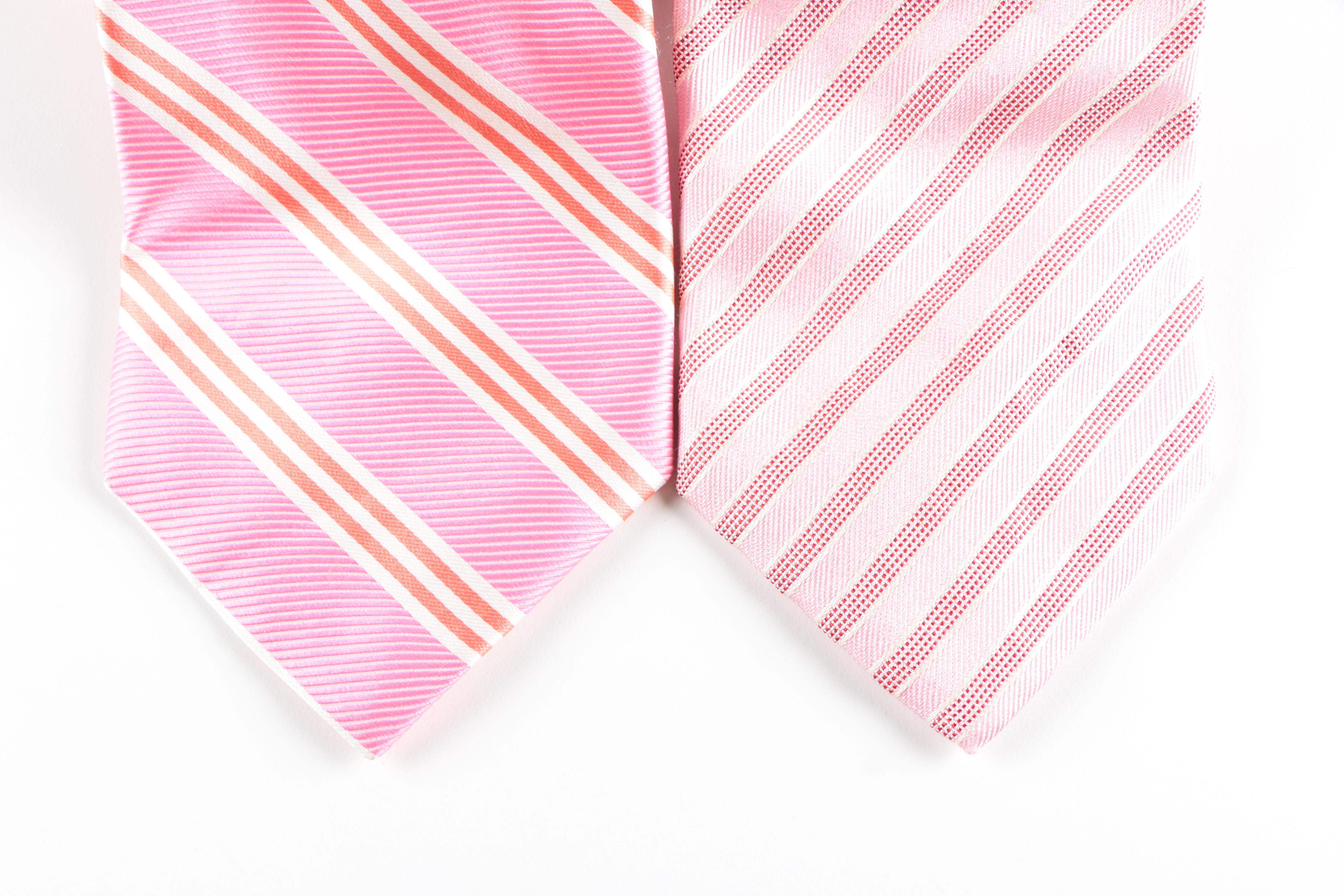 Collection of Men's Ties With Brooks Brothers and Hugo Boss