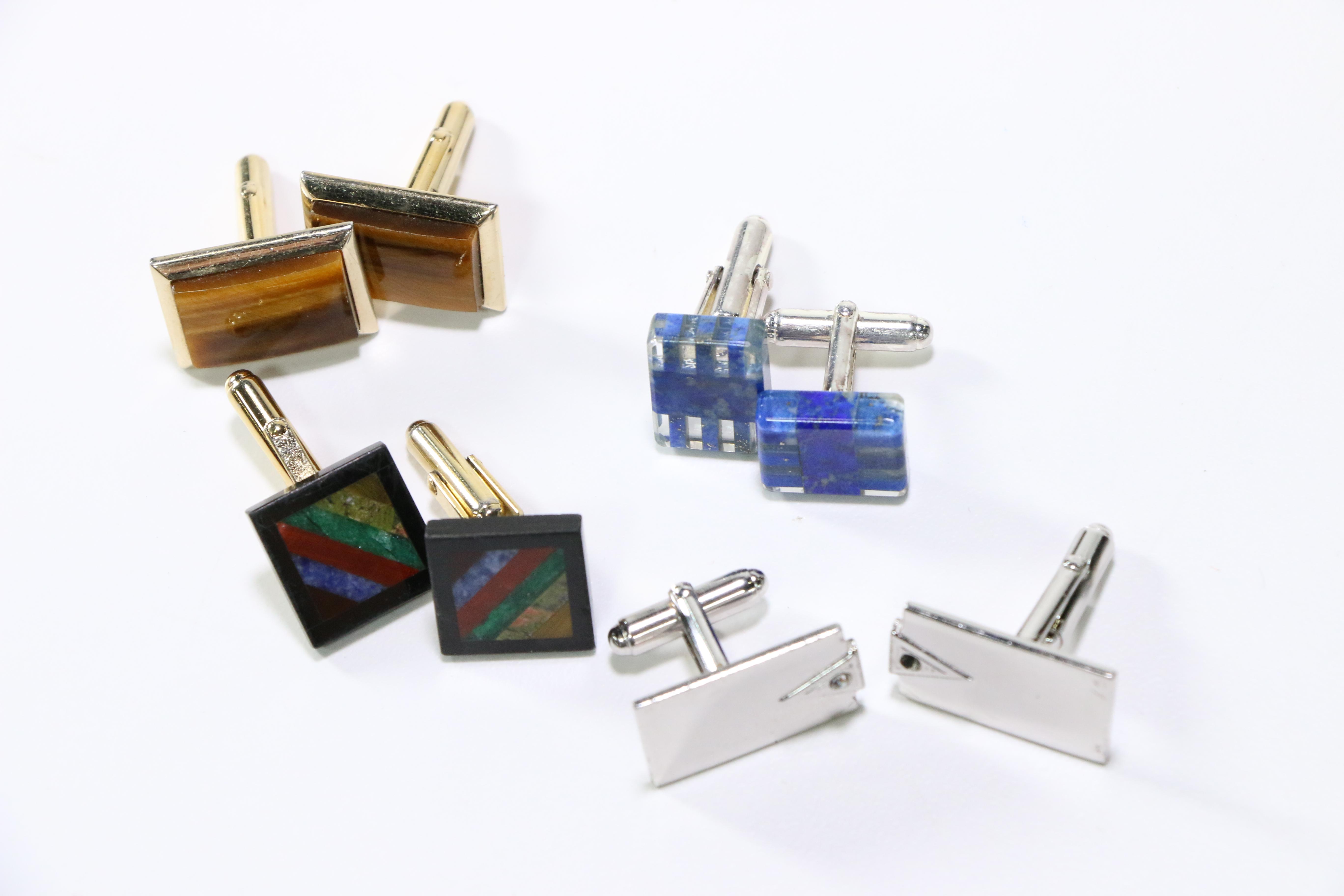 Cufflinks and Tie Bars Including Sterling Silver Items