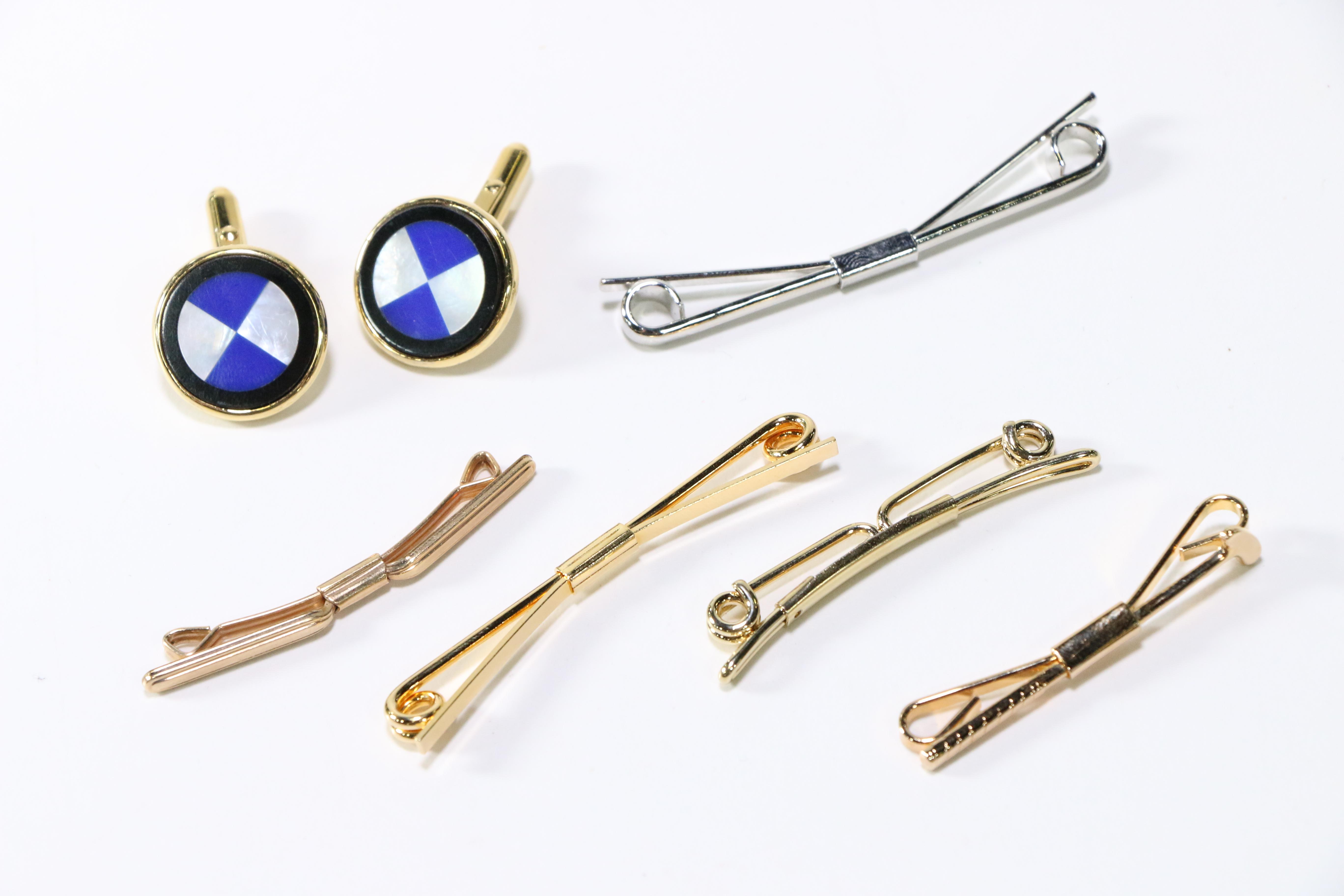 Cufflinks and Tie Bars Including Sterling Silver Items