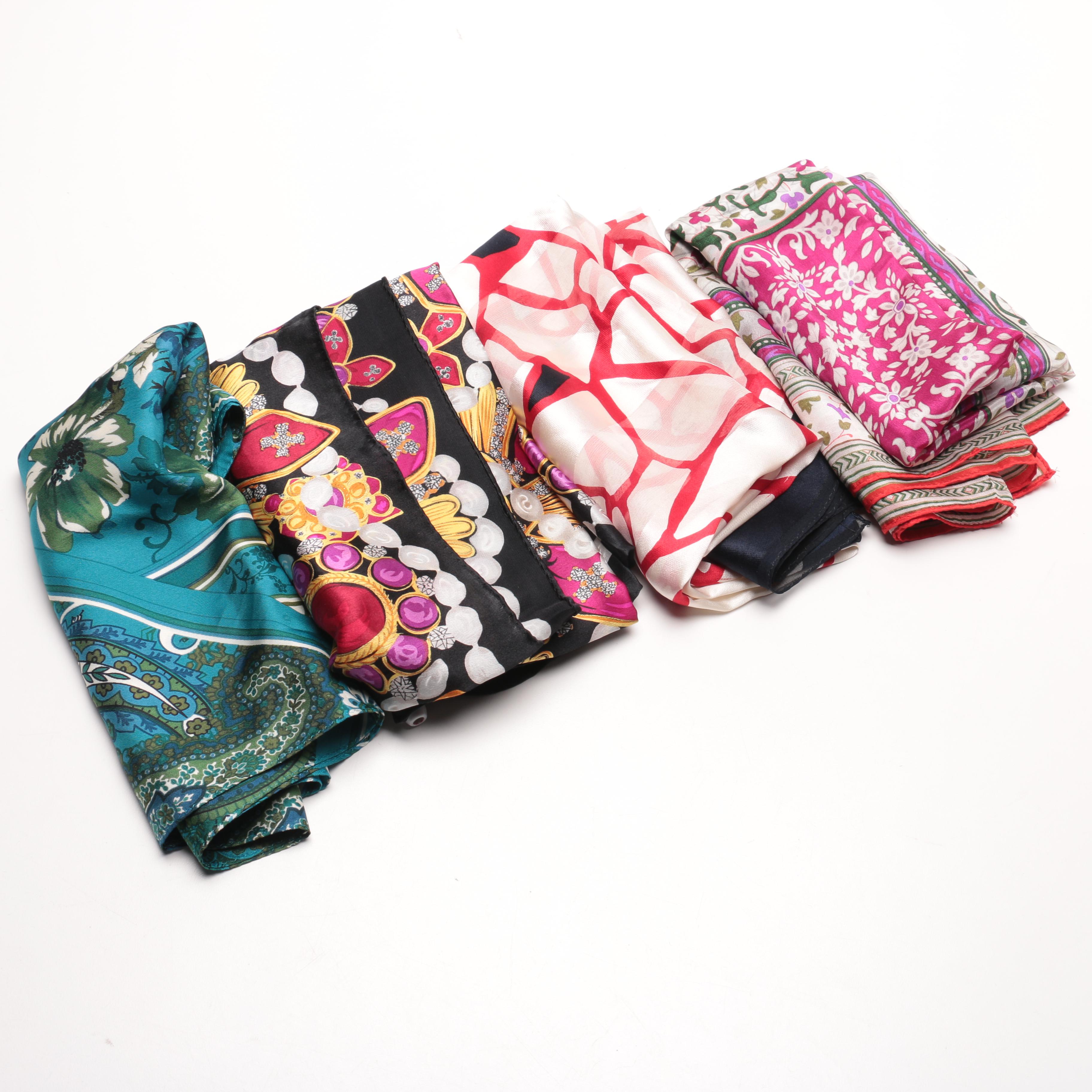 Collection of Oscar de la Renta Silk Scarves