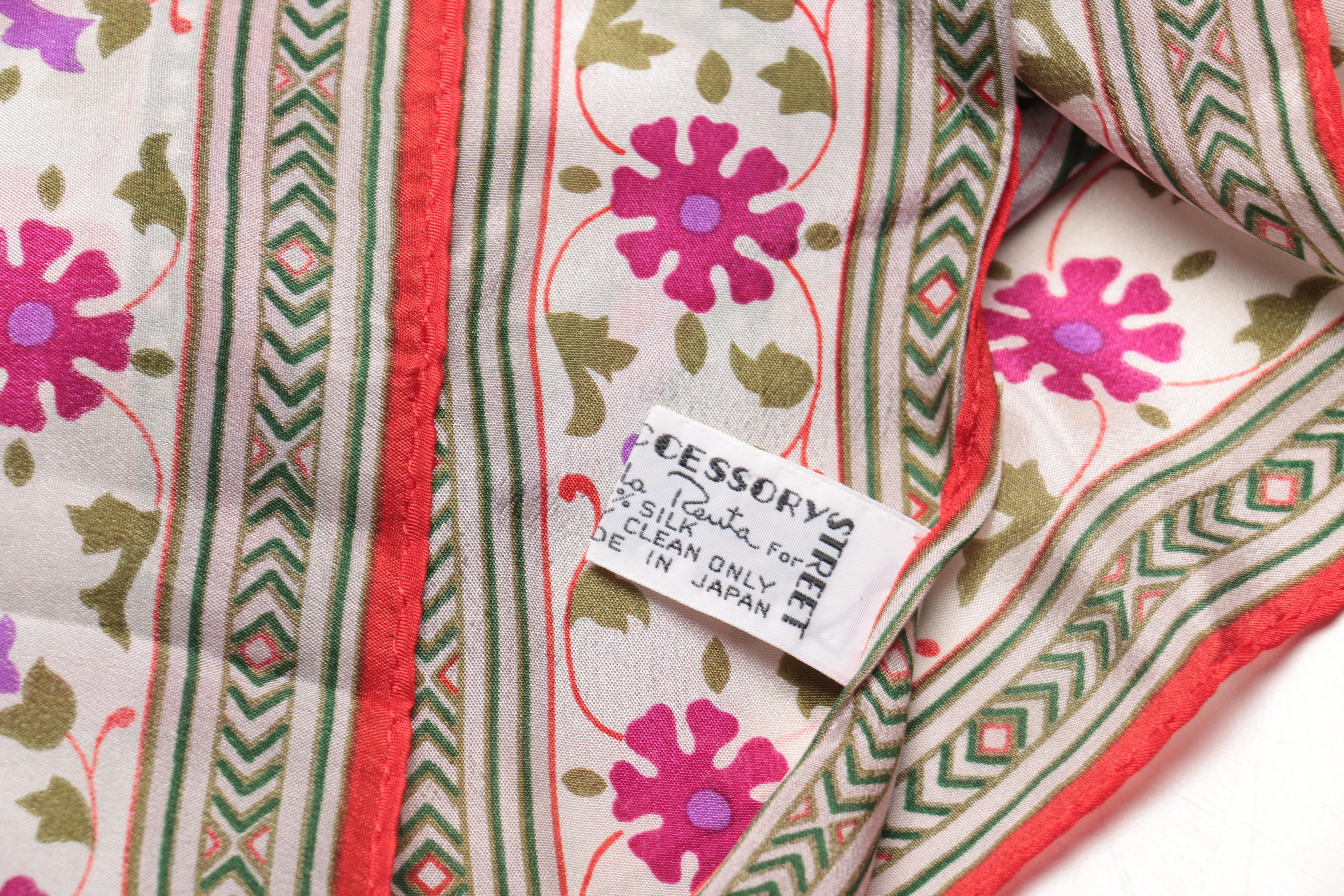 Collection of Oscar de la Renta Silk Scarves