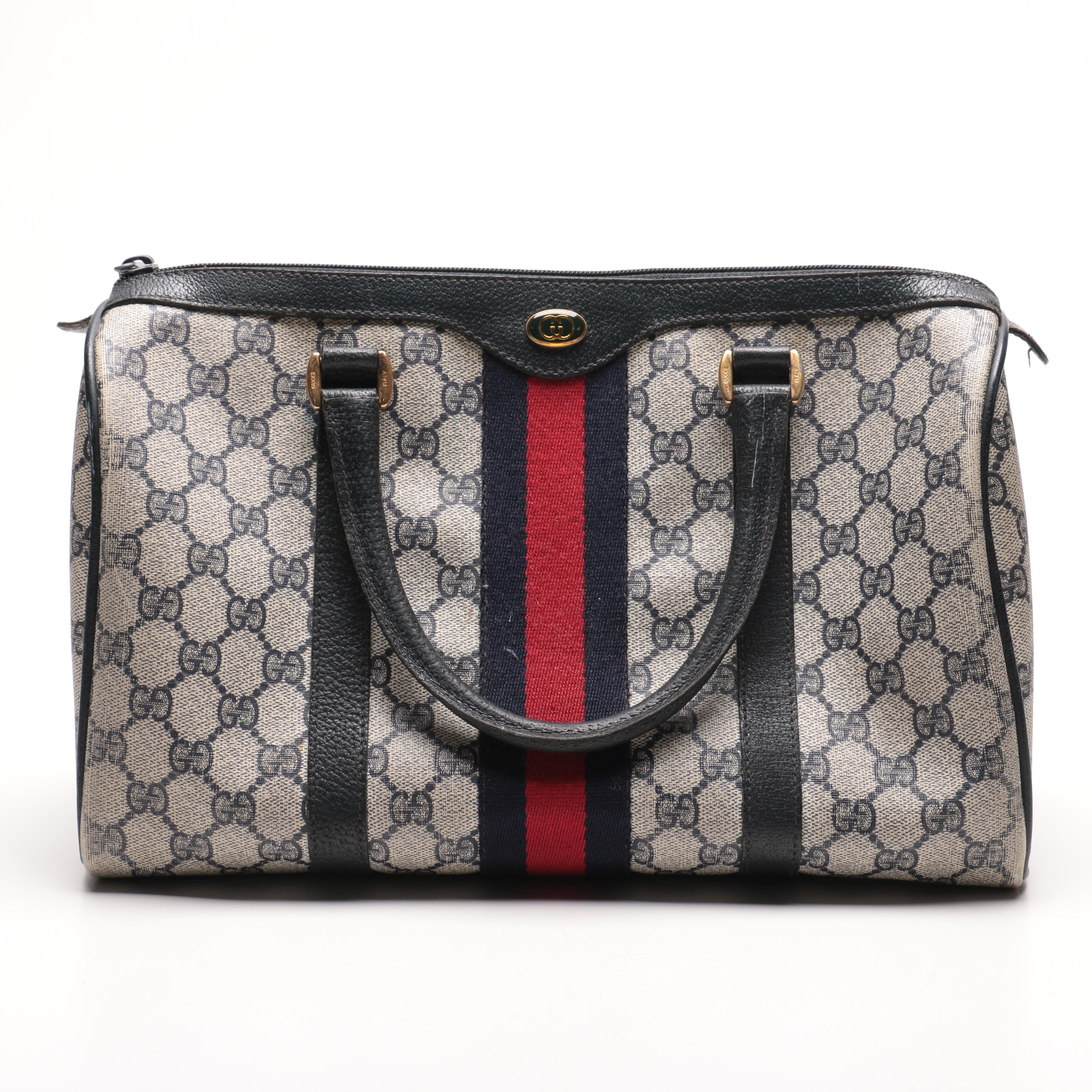Gucci Monogram Supreme Canvas Satchel