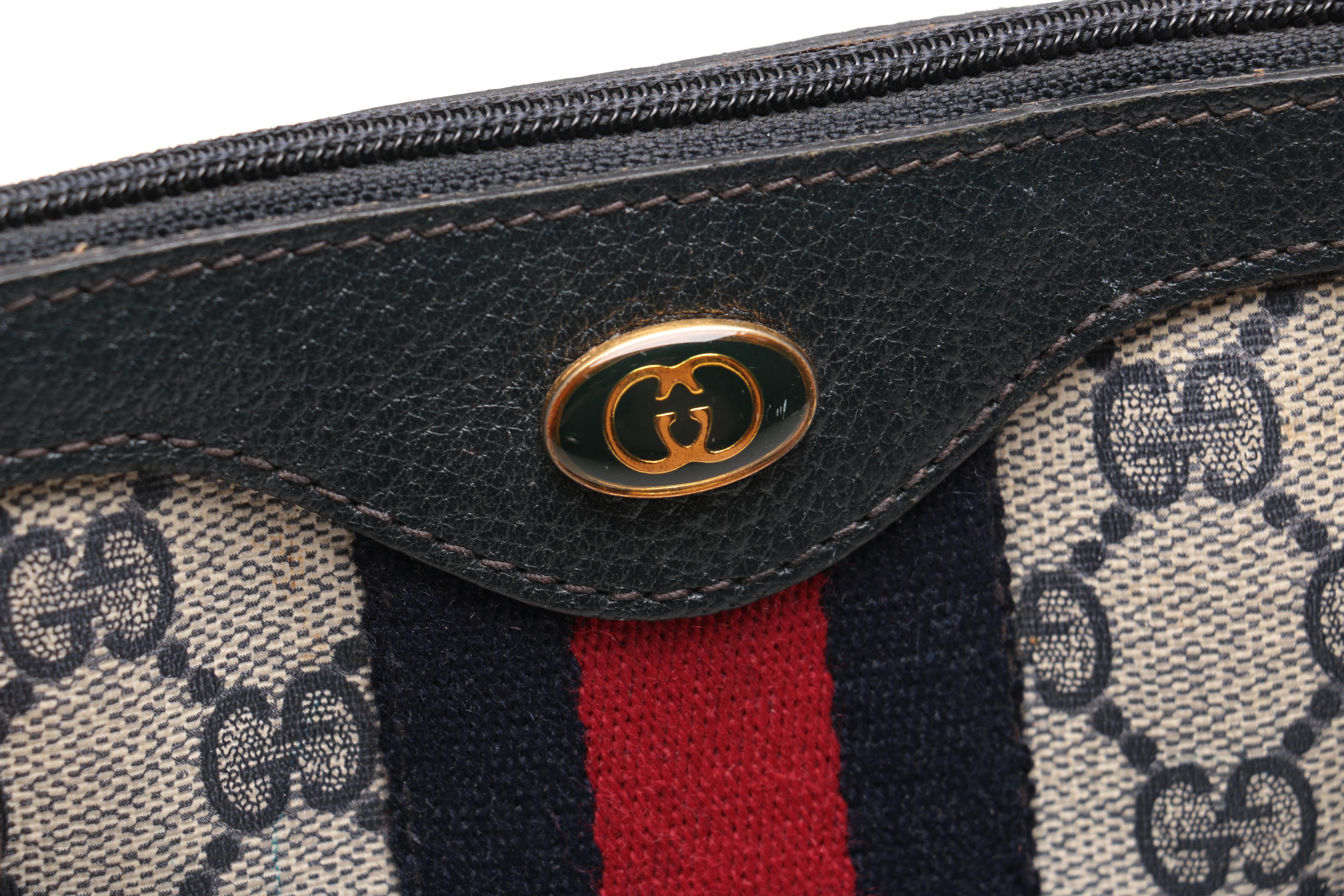 Gucci Monogram Supreme Canvas Satchel