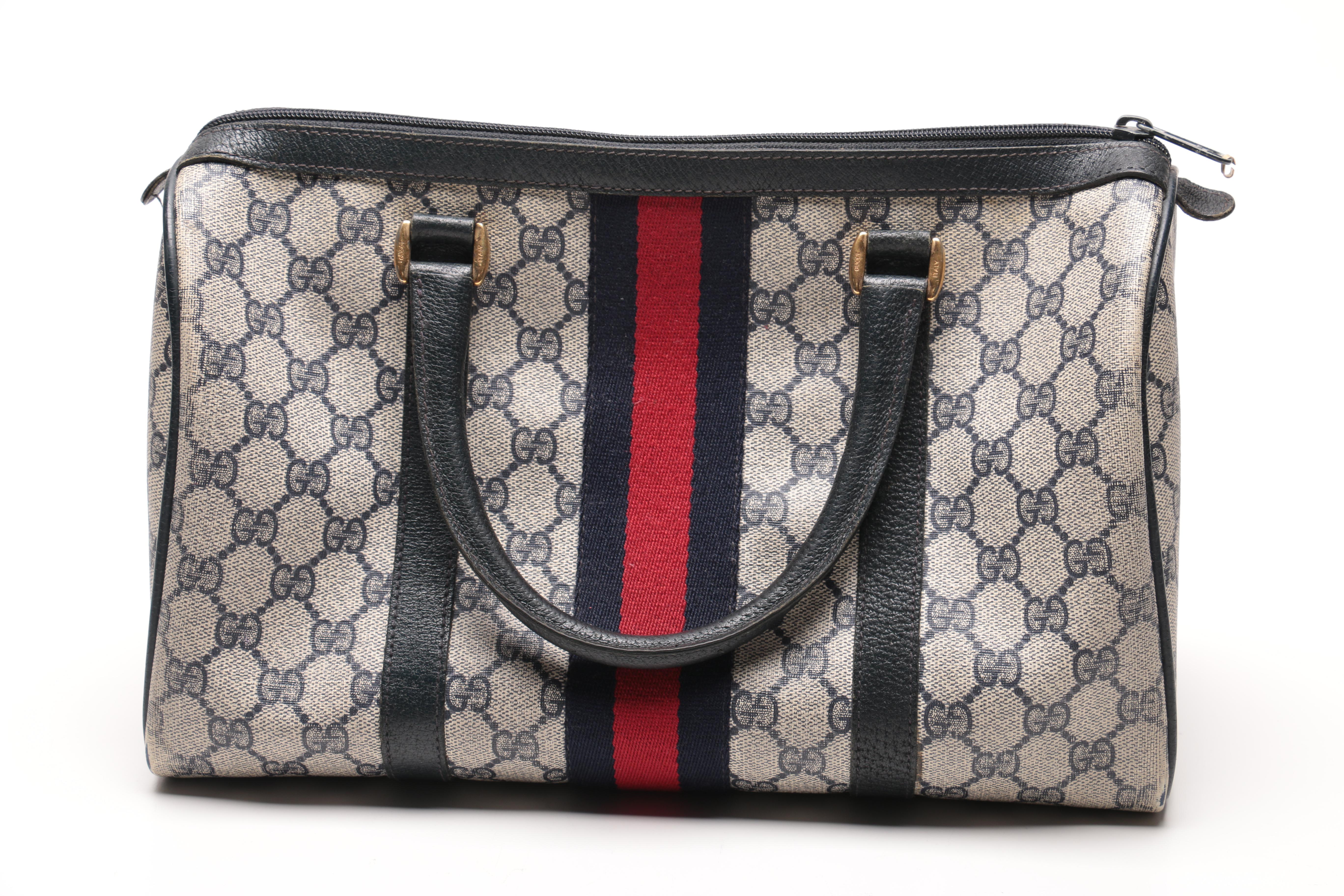 Gucci Monogram Supreme Canvas Satchel