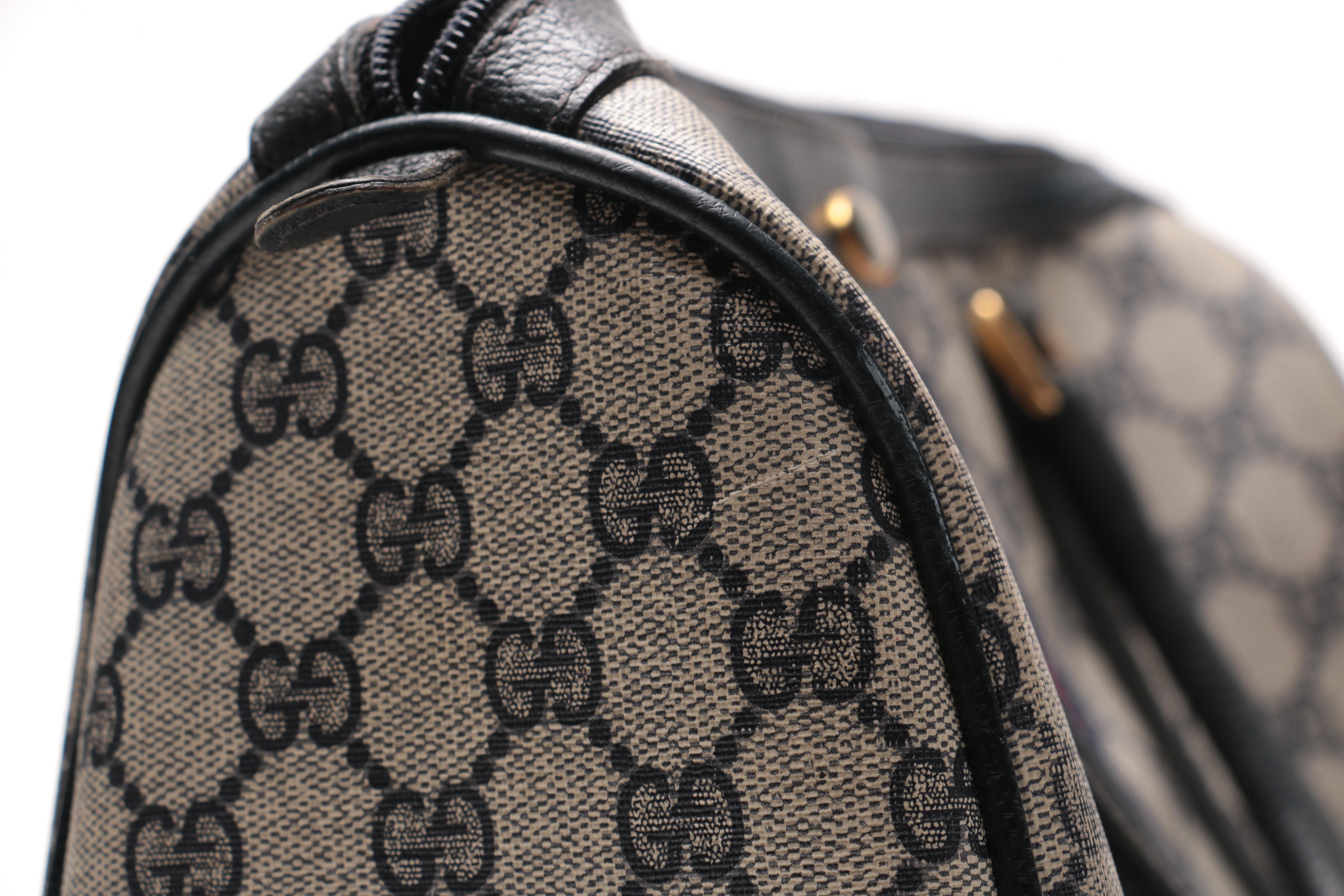 Gucci Monogram Supreme Canvas Satchel