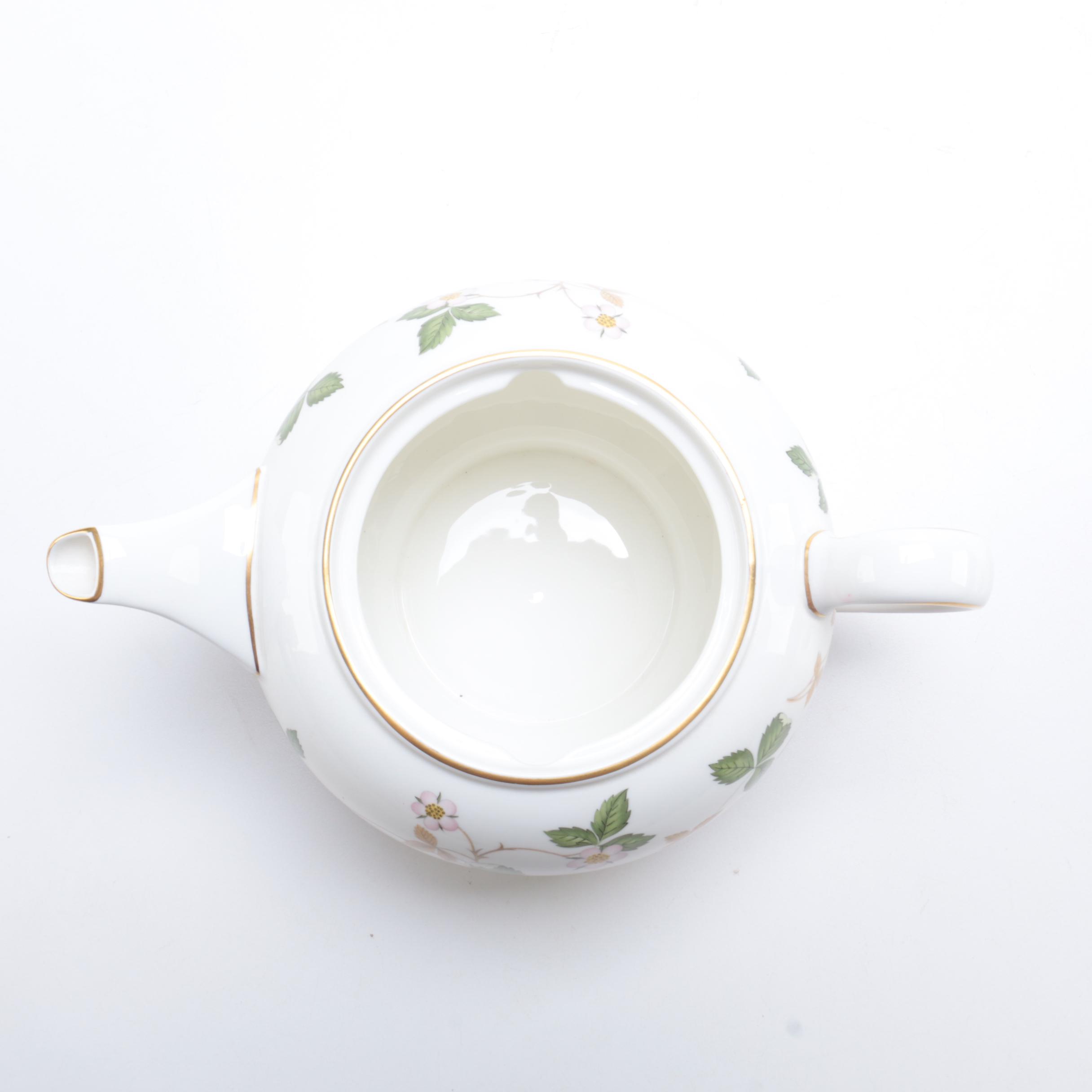 Wedgwood China "Wild Strawberry" Teapot
