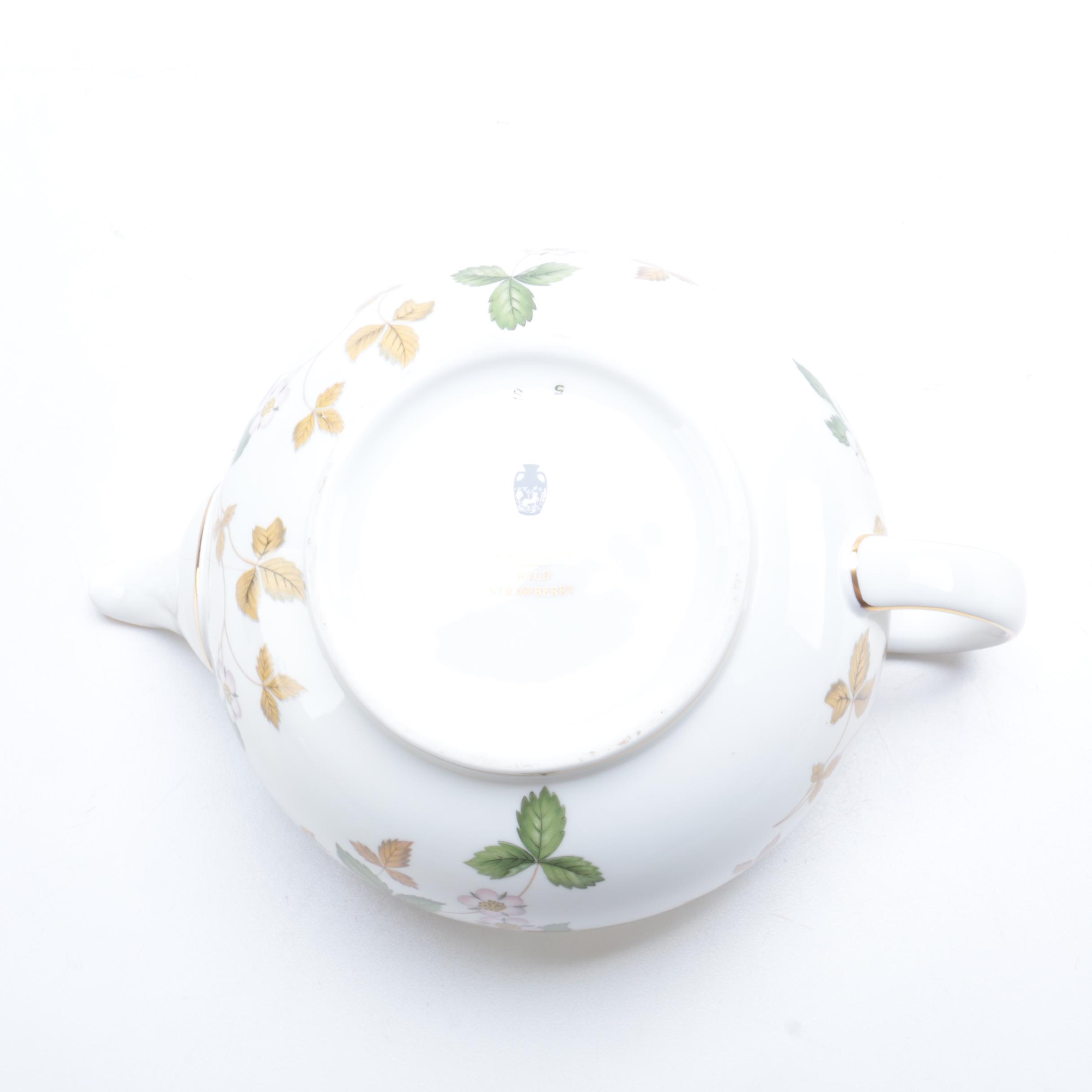 Wedgwood China "Wild Strawberry" Teapot