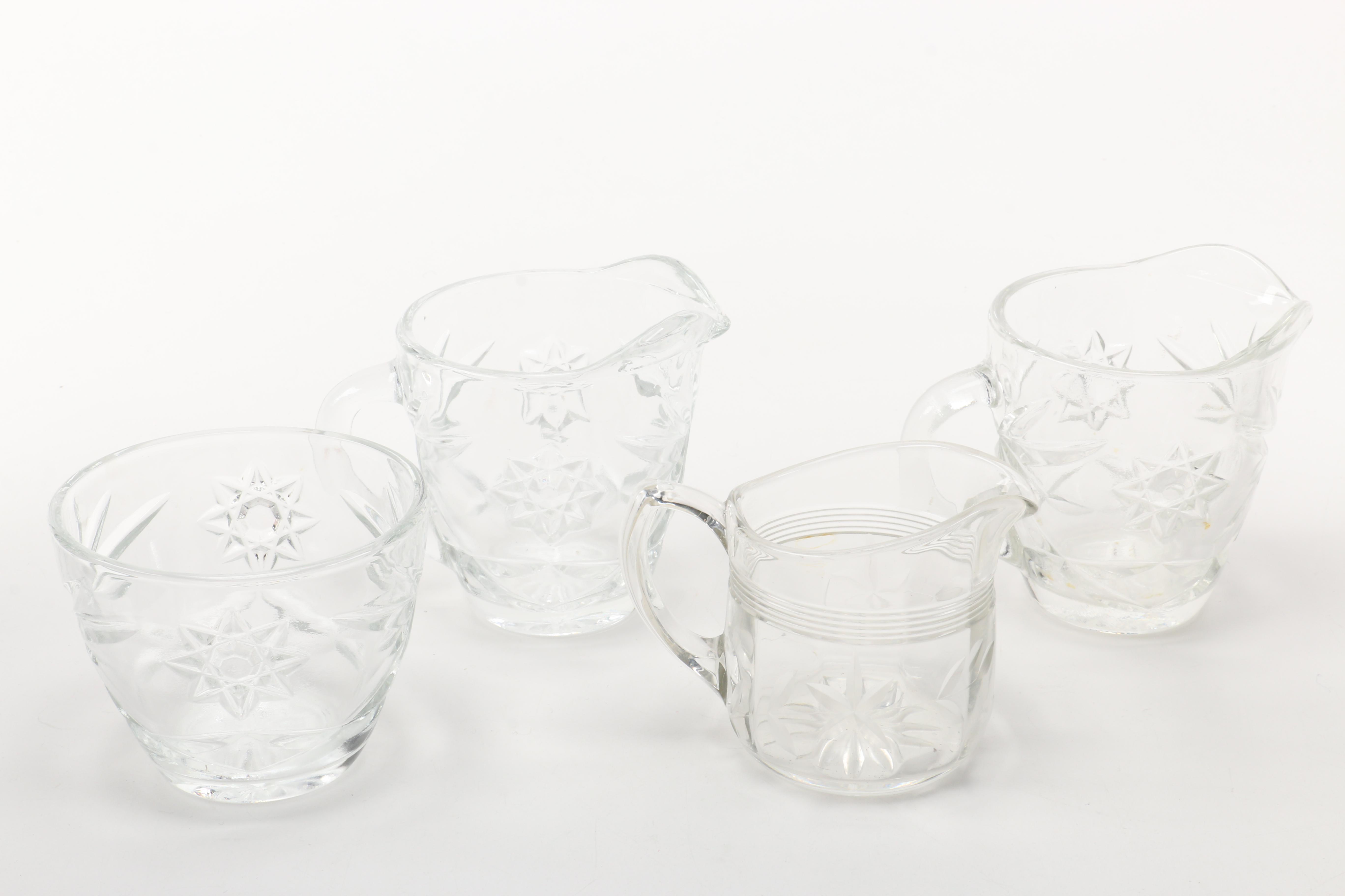 Hazel Atlas Glass "Checkerboard" and Heisey Glass "Crystolite"