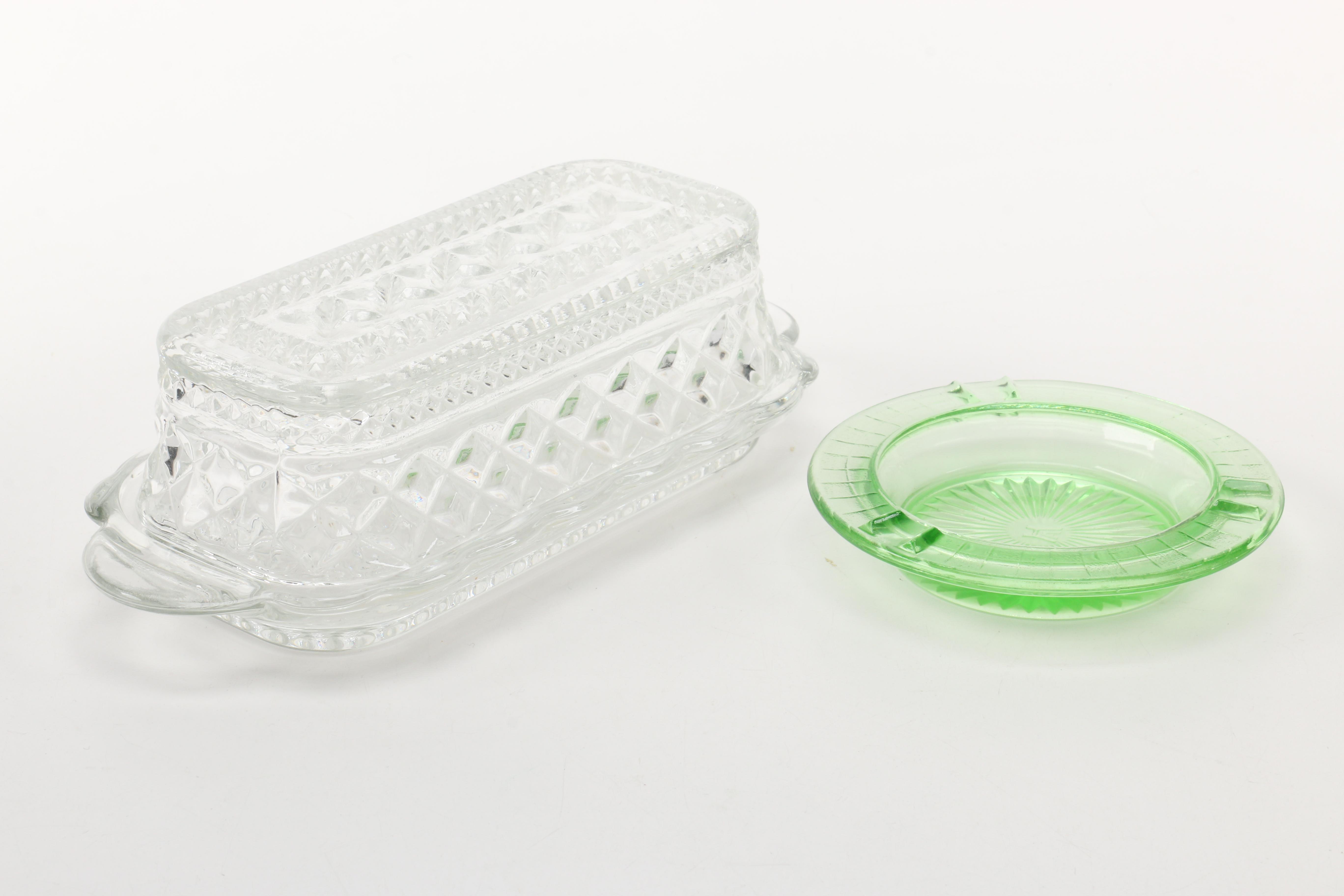 Hazel Atlas Glass "Checkerboard" and Heisey Glass "Crystolite"