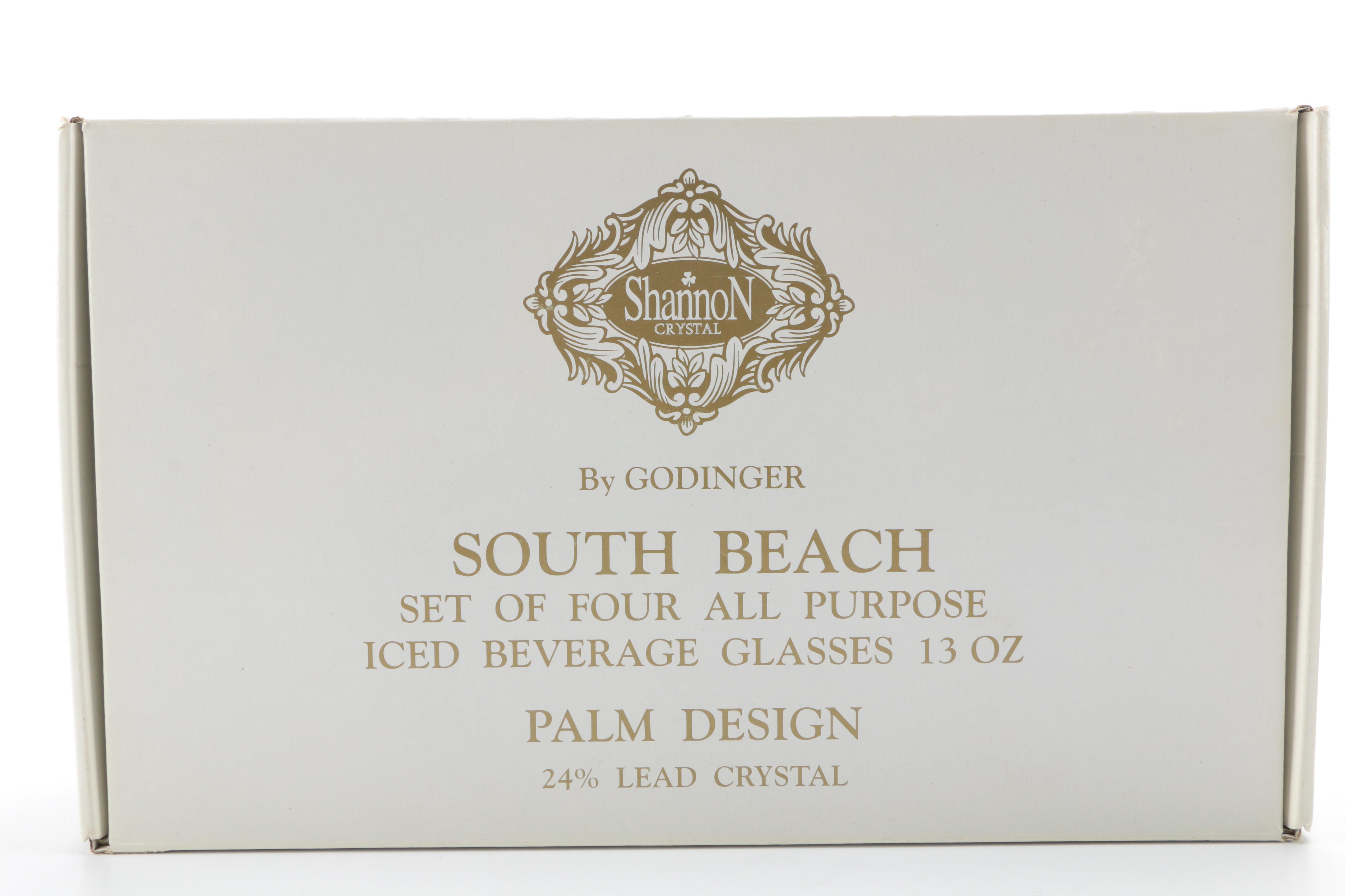 Tropical Themed Crystal Glasses