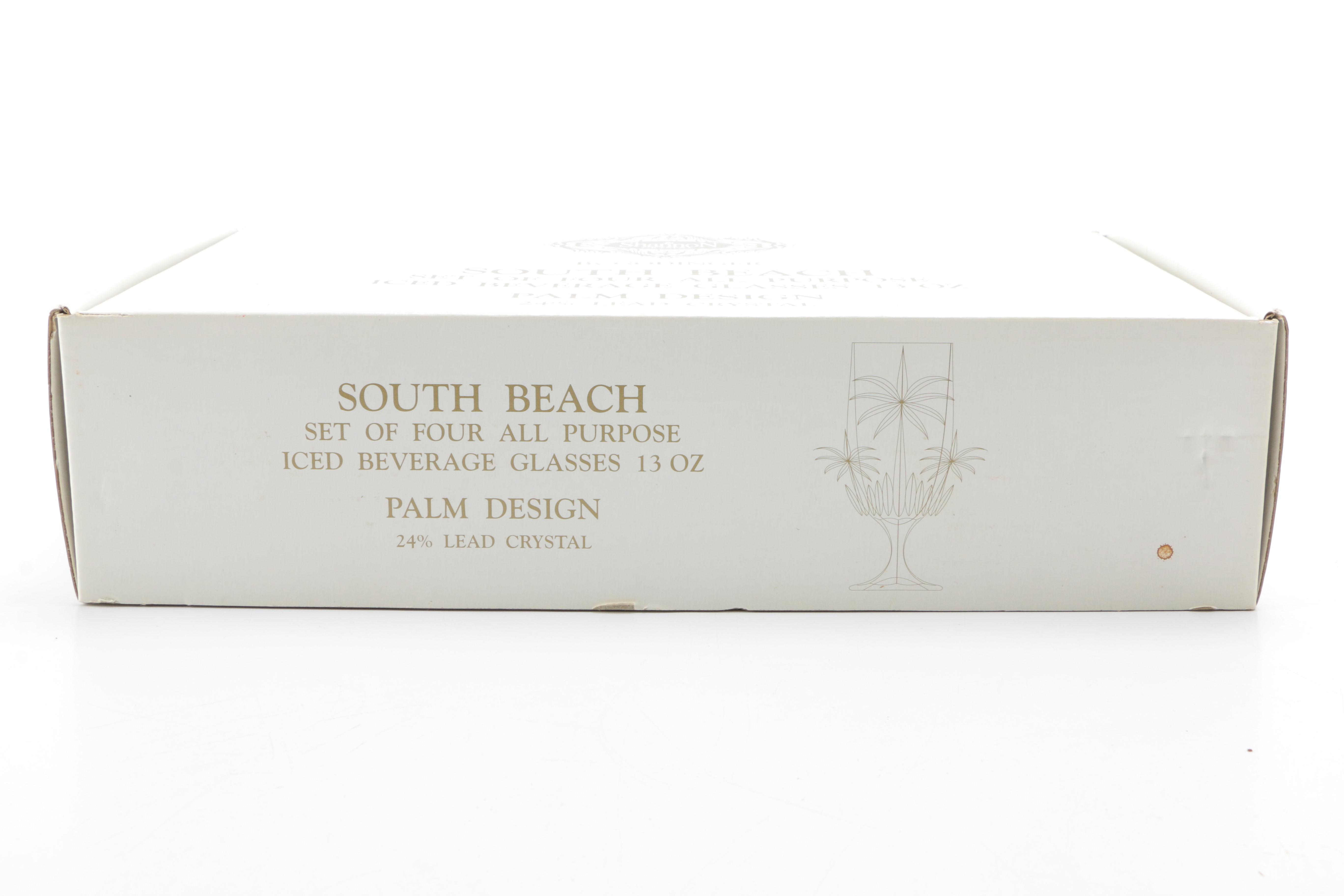 Tropical Themed Crystal Glasses