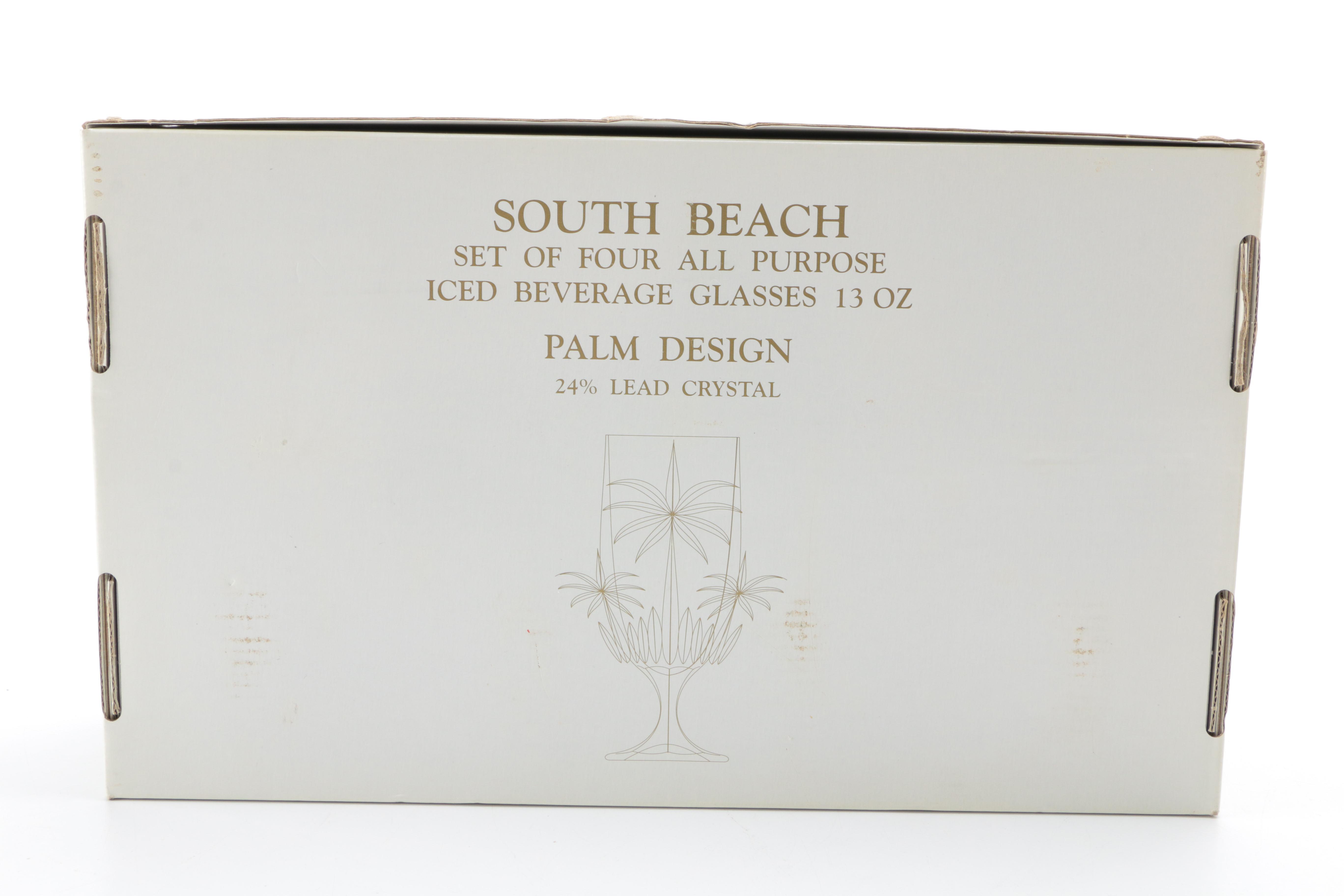 Tropical Themed Crystal Glasses