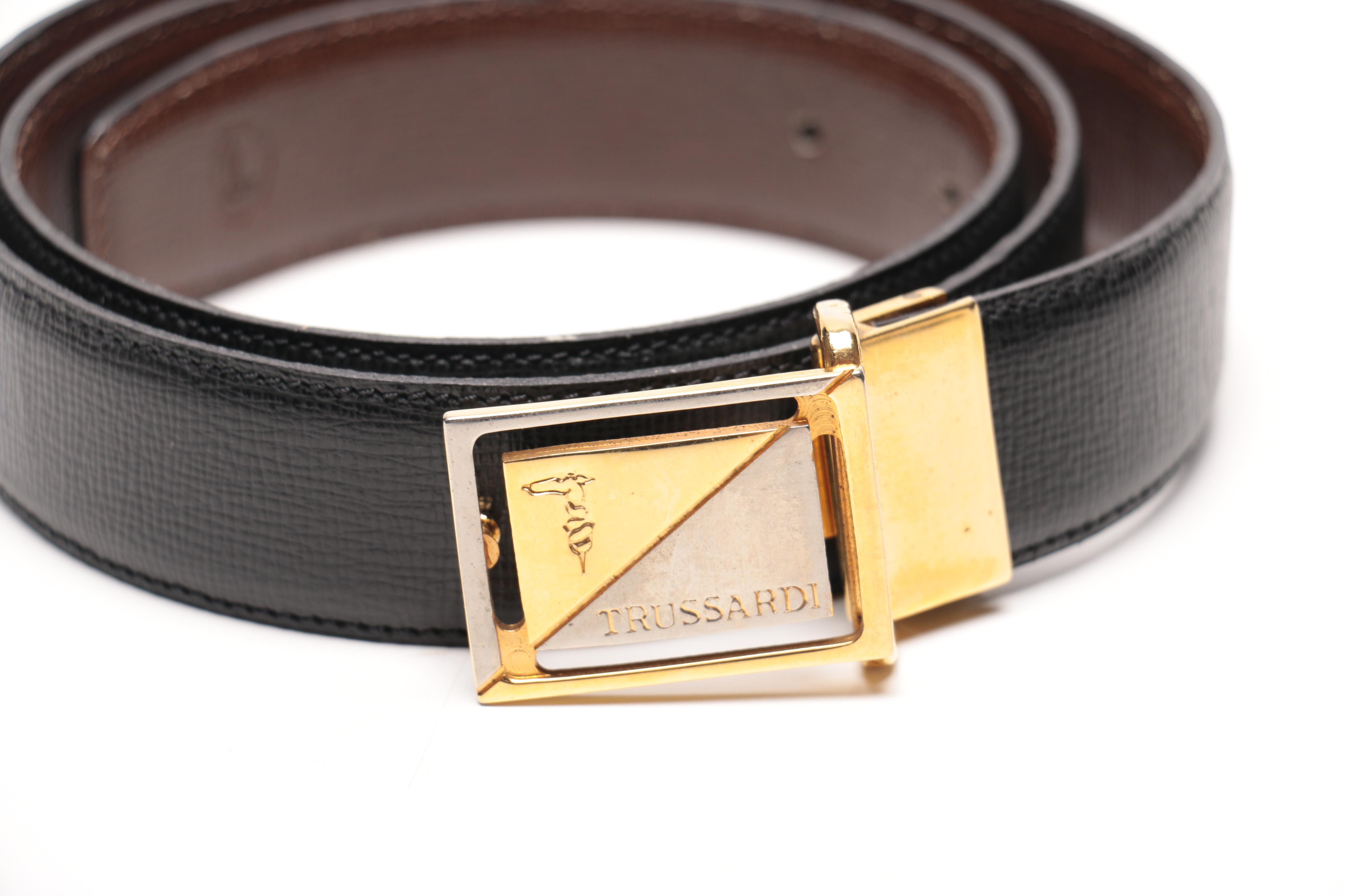 Designer Leather Belts Including Trussardi and Coach