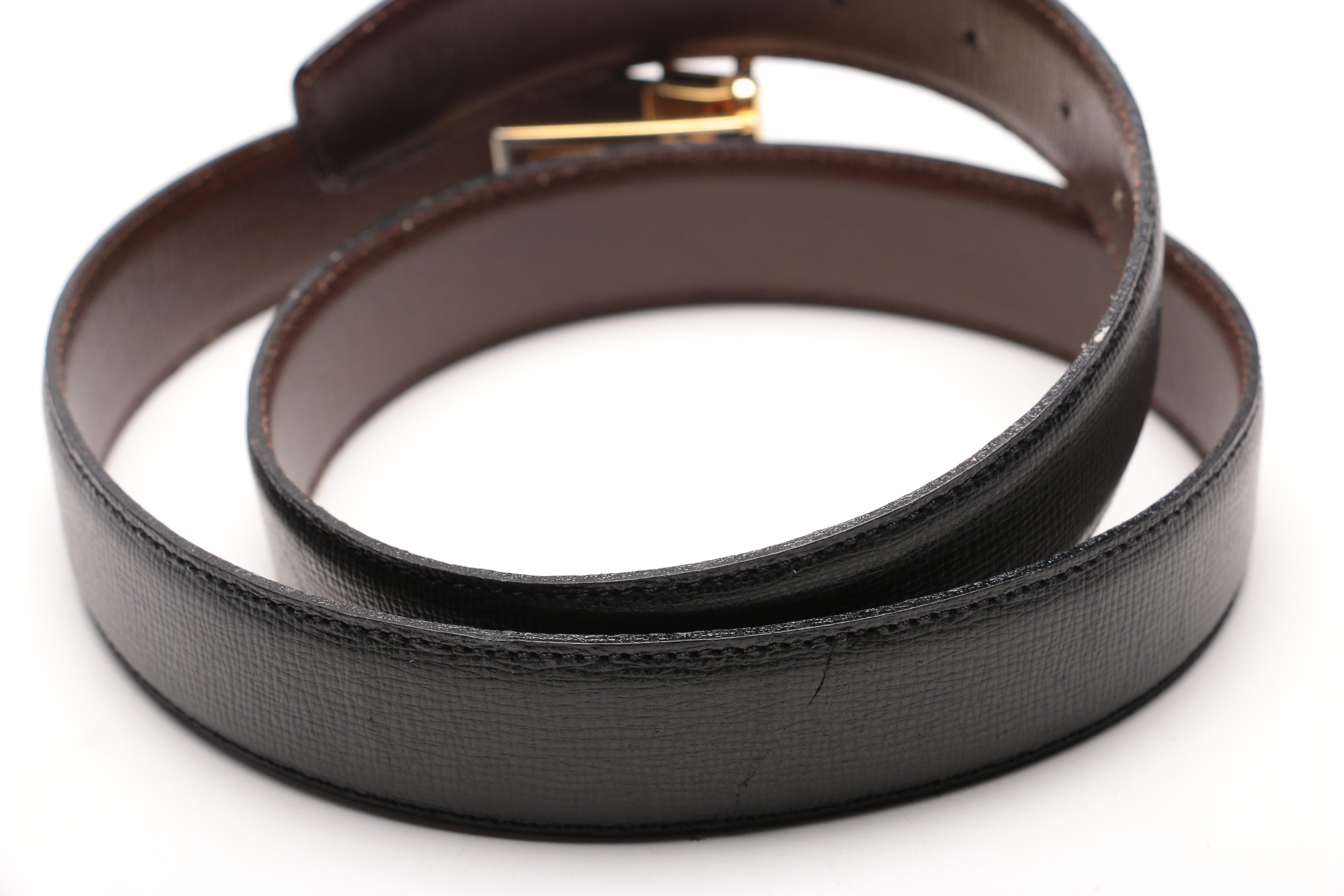 Designer Leather Belts Including Trussardi and Coach