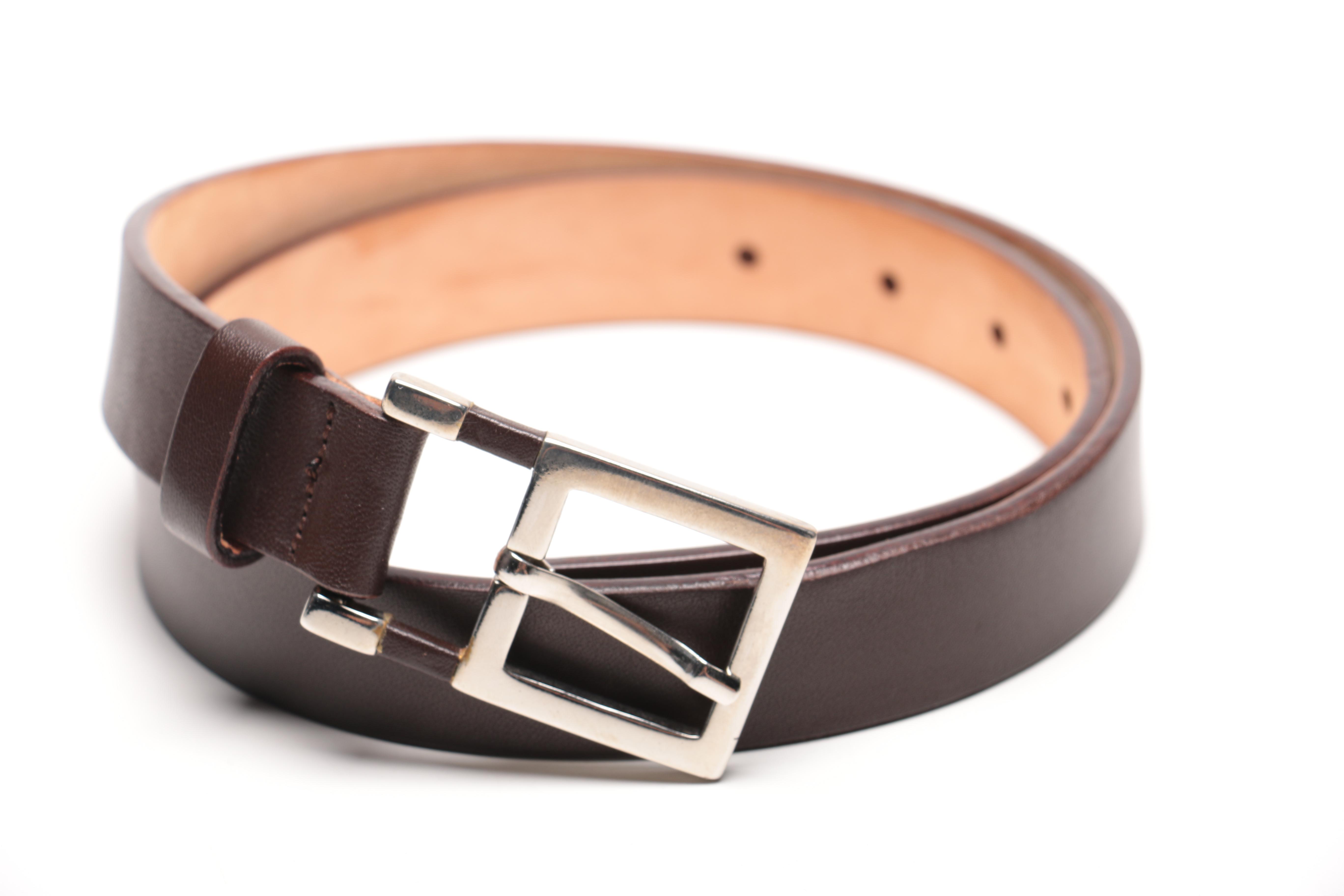 Designer Leather Belts Including Trussardi and Coach