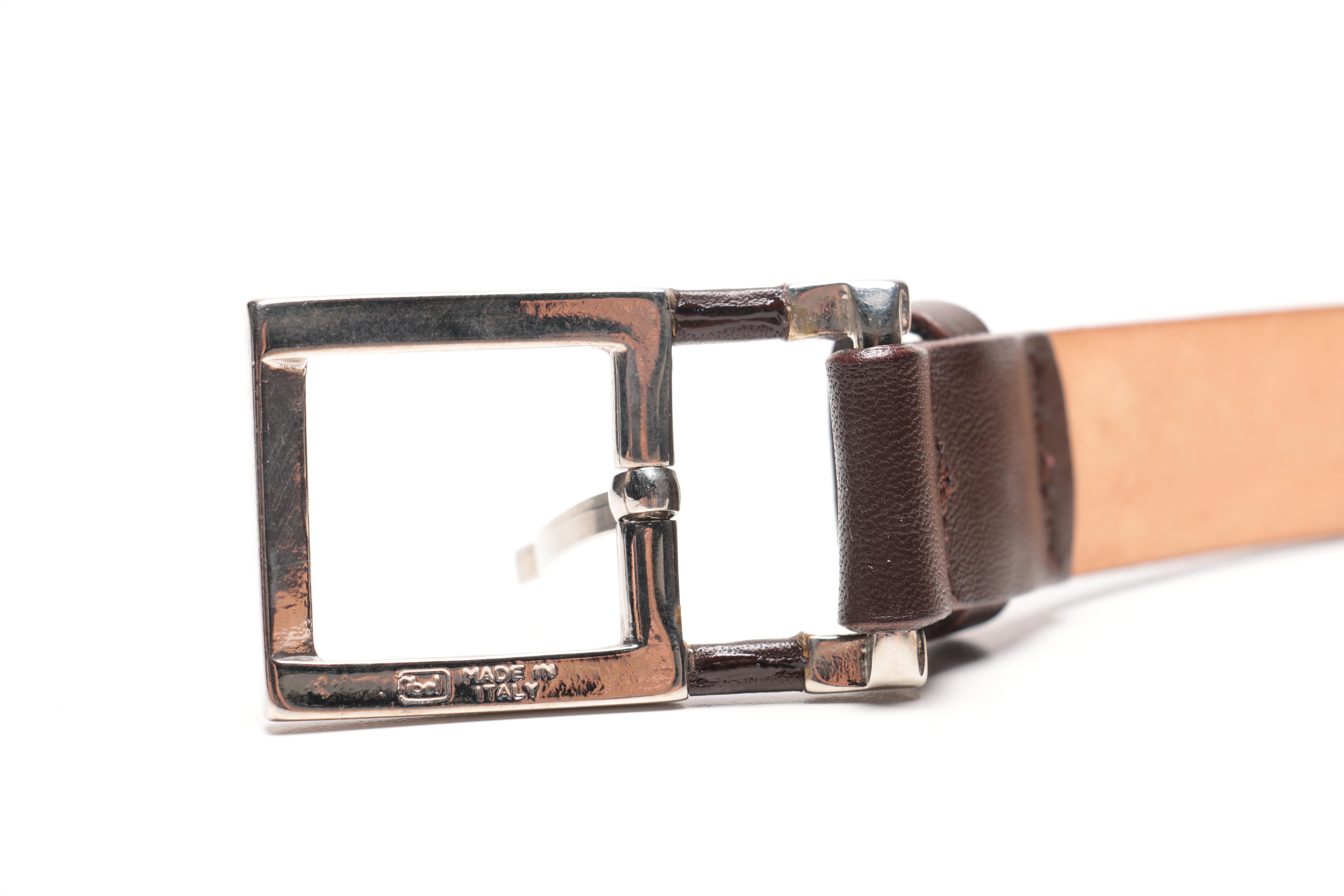 Designer Leather Belts Including Trussardi and Coach