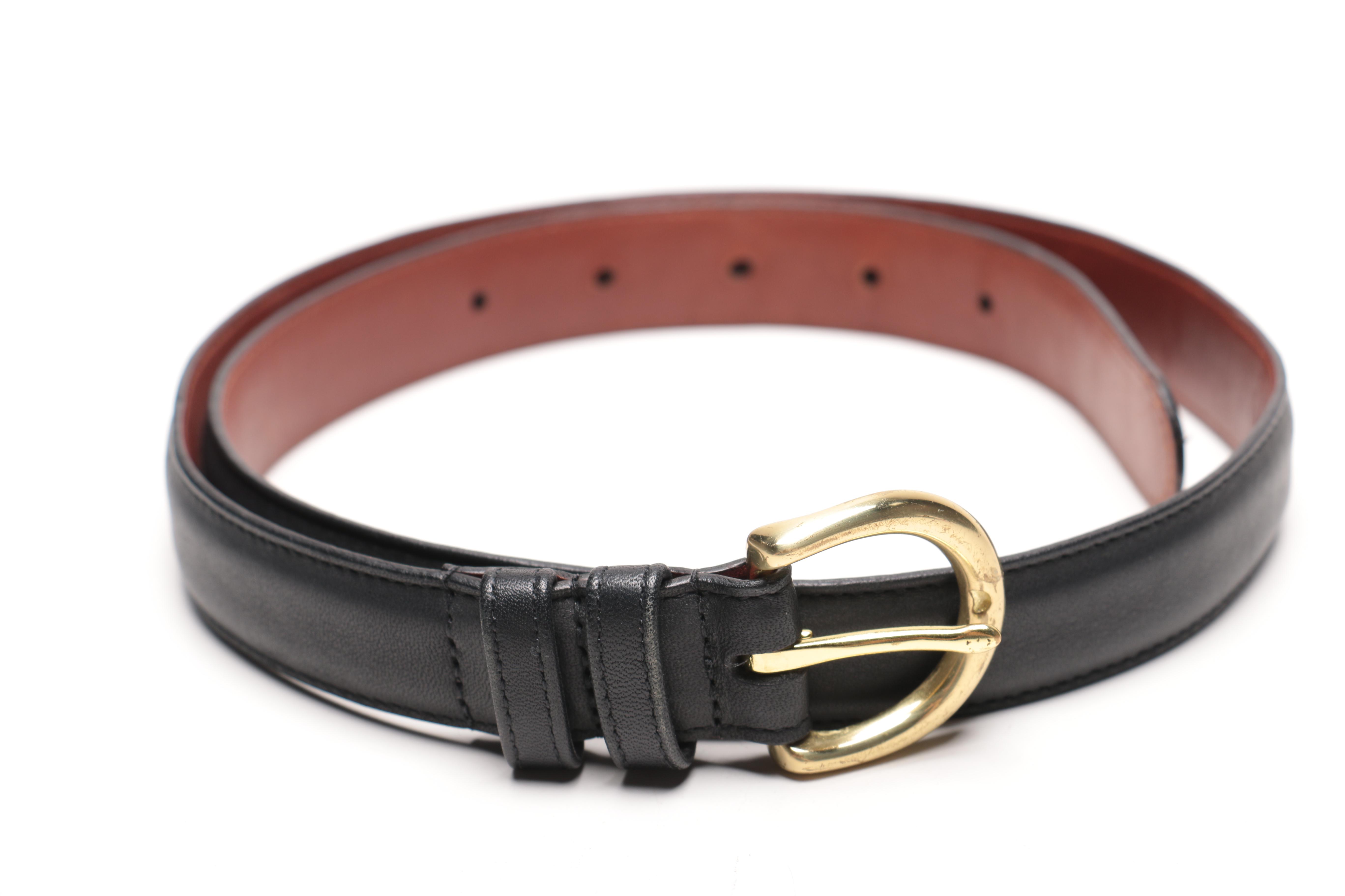Designer Leather Belts Including Trussardi and Coach