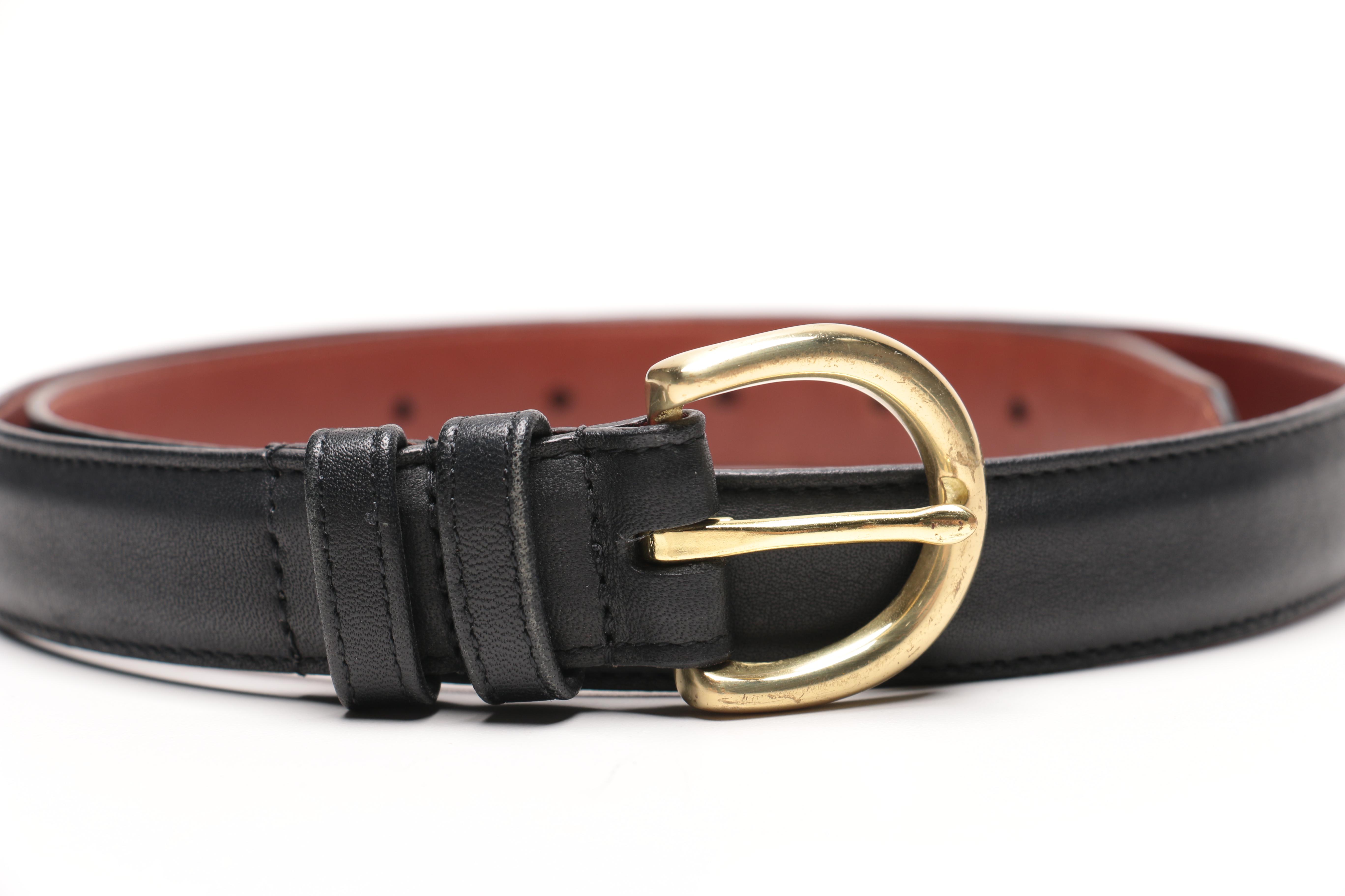 Designer Leather Belts Including Trussardi and Coach