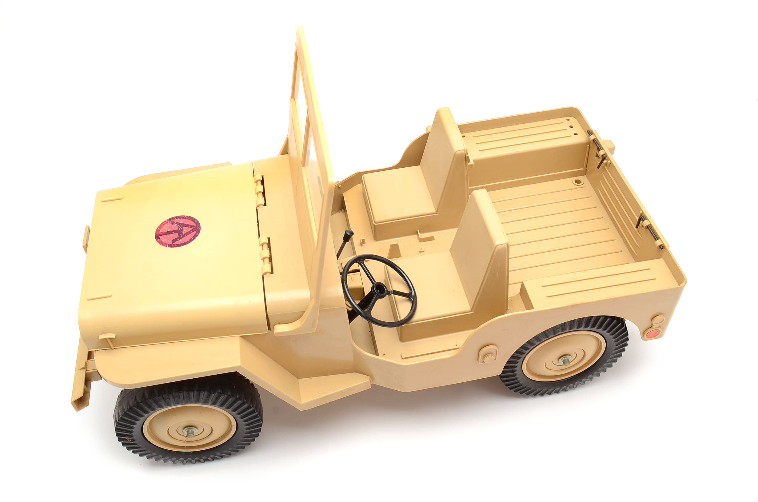 Vintage G.I.Joe with Desert Patrol Adventure Jeep and Accessories