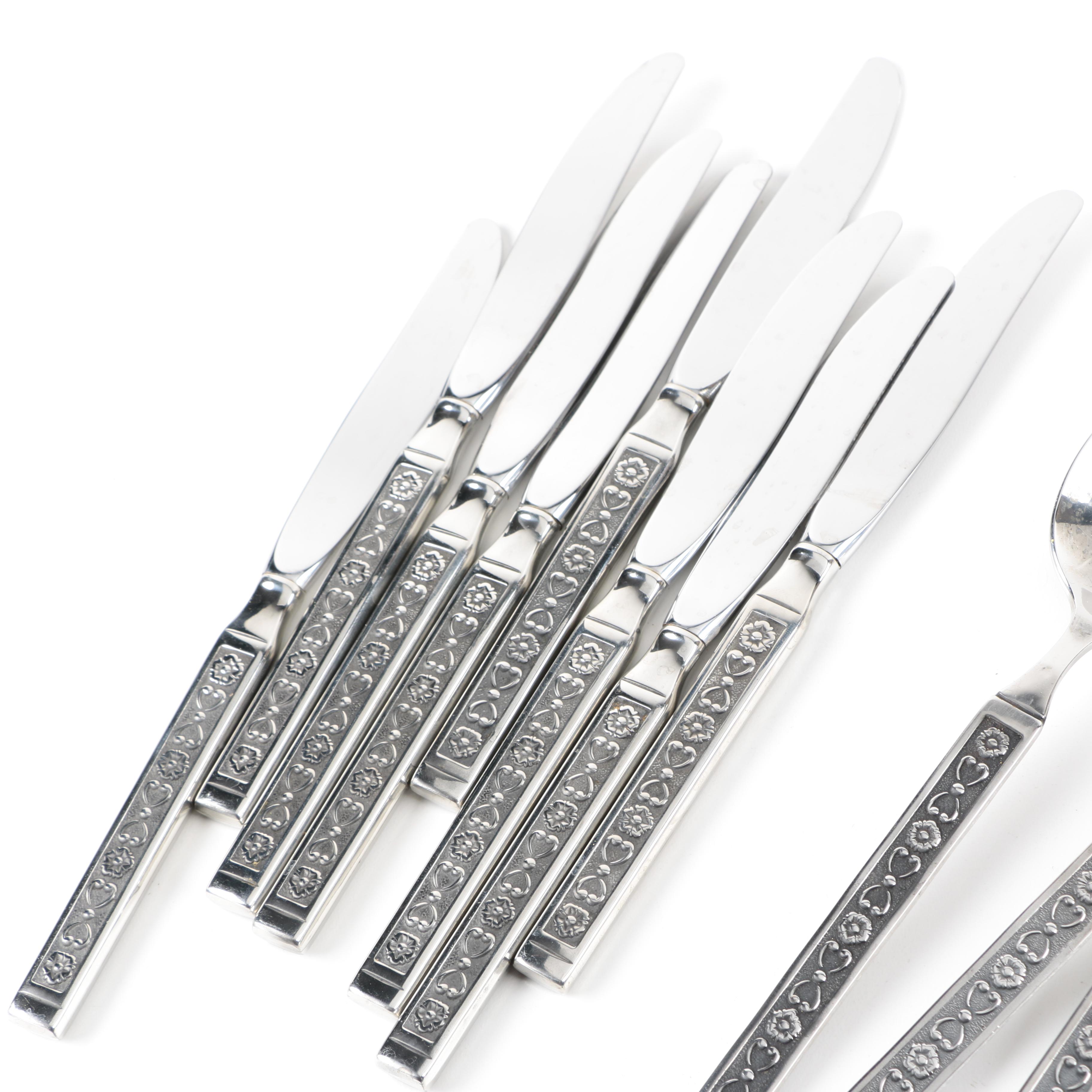 Gorham Hacienda Stainless Steel Flatware with Chest