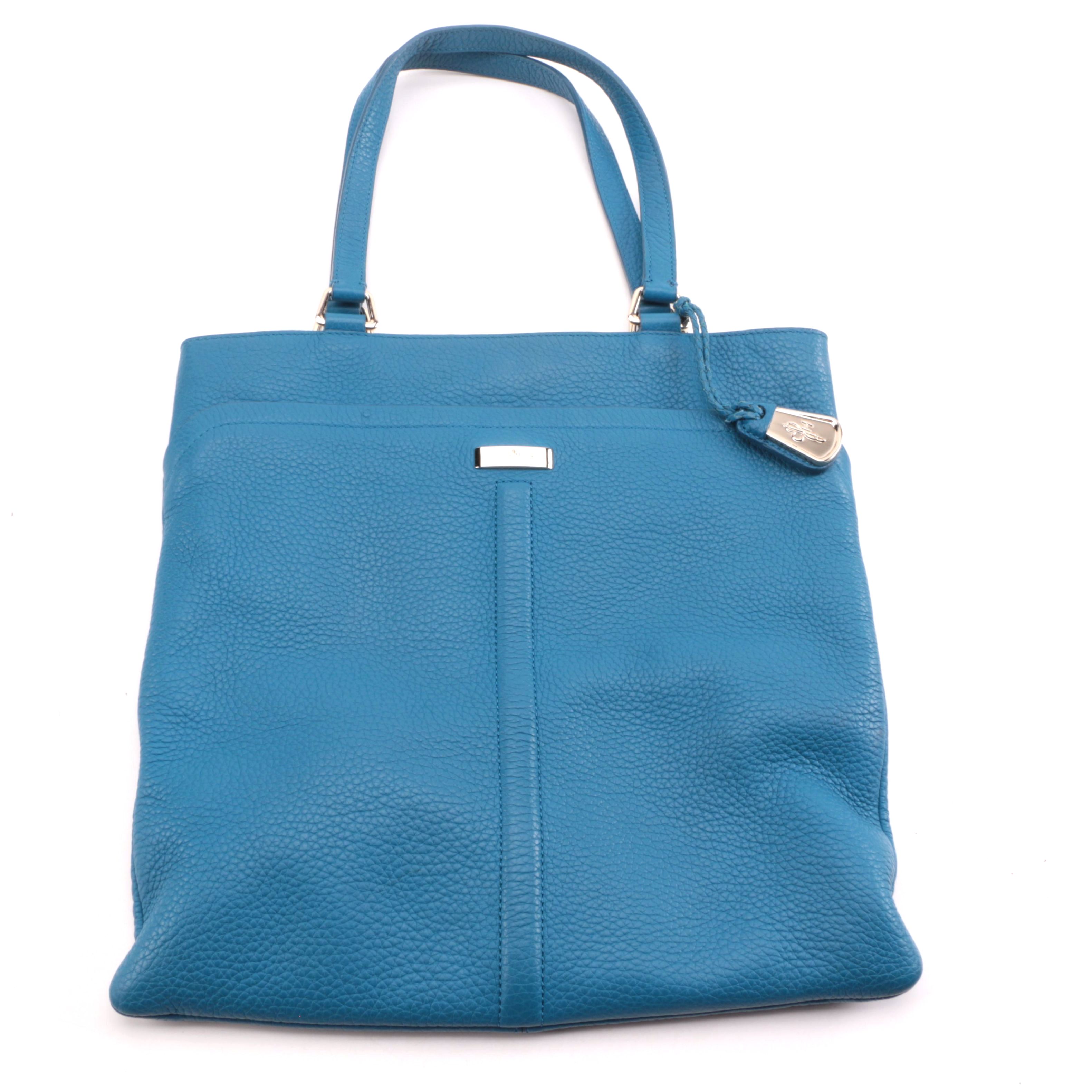Cole Hann Blue Leather Shoulder Bag