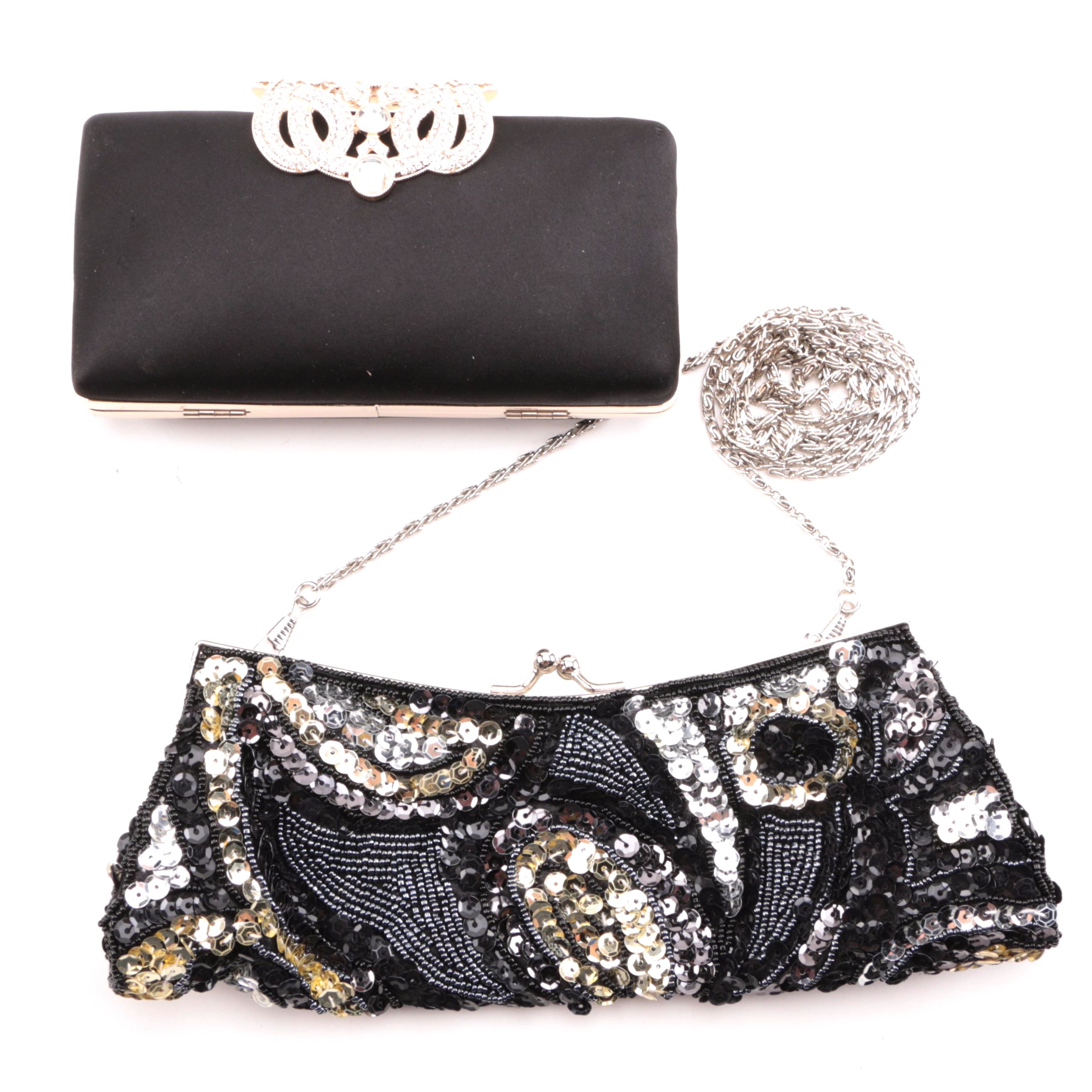 Embellished Minaudiere and Clutch
