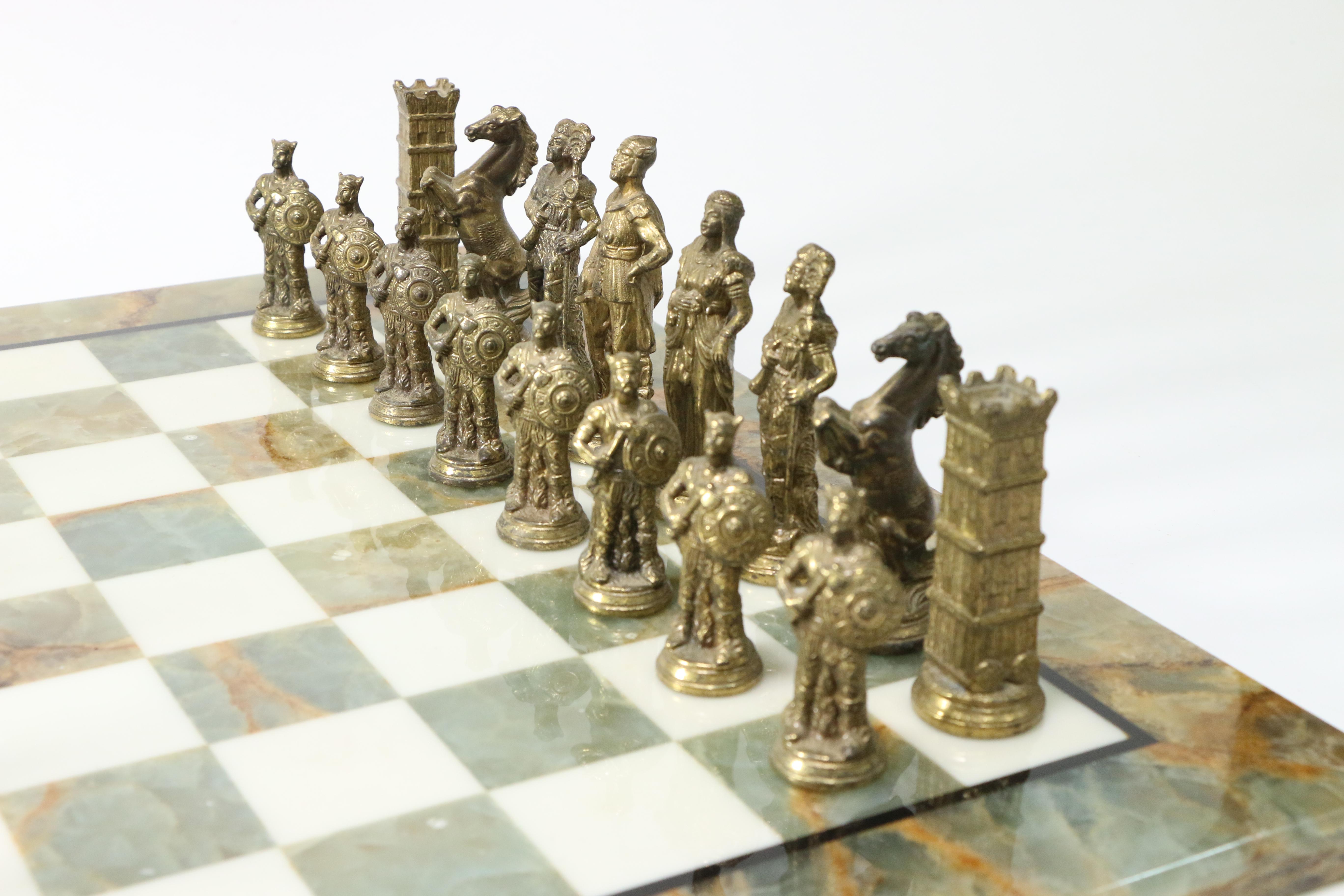 Marble and Agate Chess Set