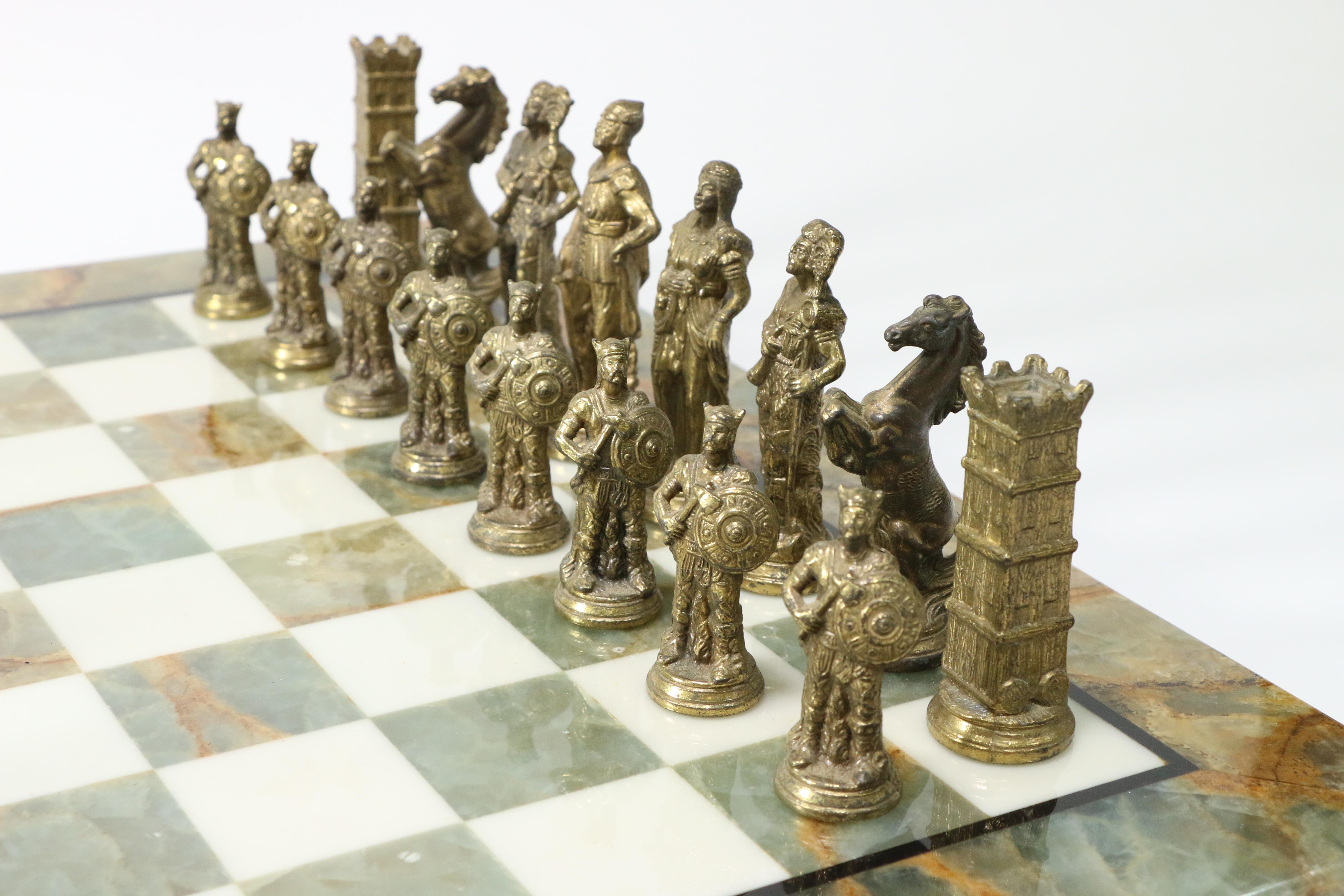 Marble and Agate Chess Set