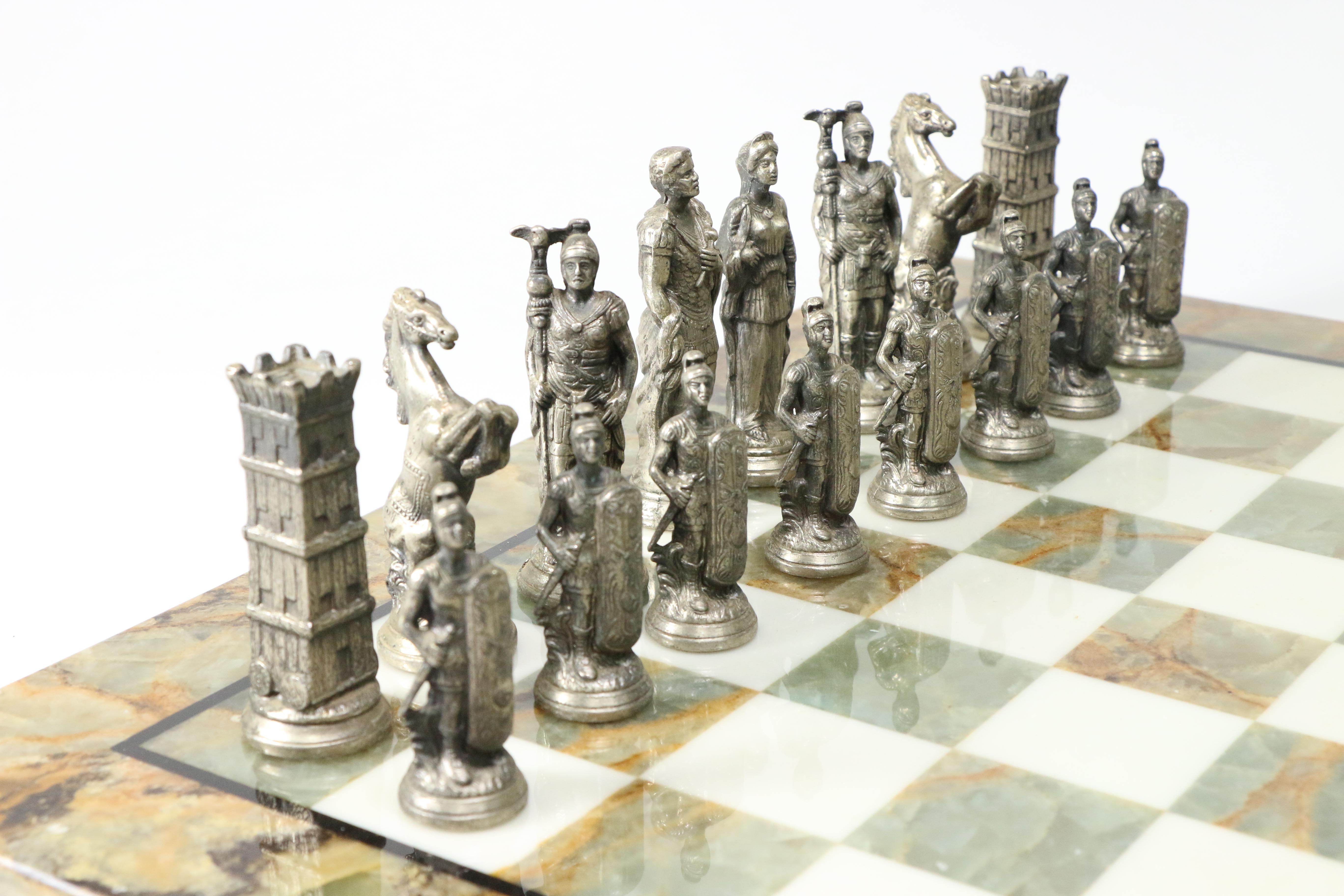 Marble and Agate Chess Set