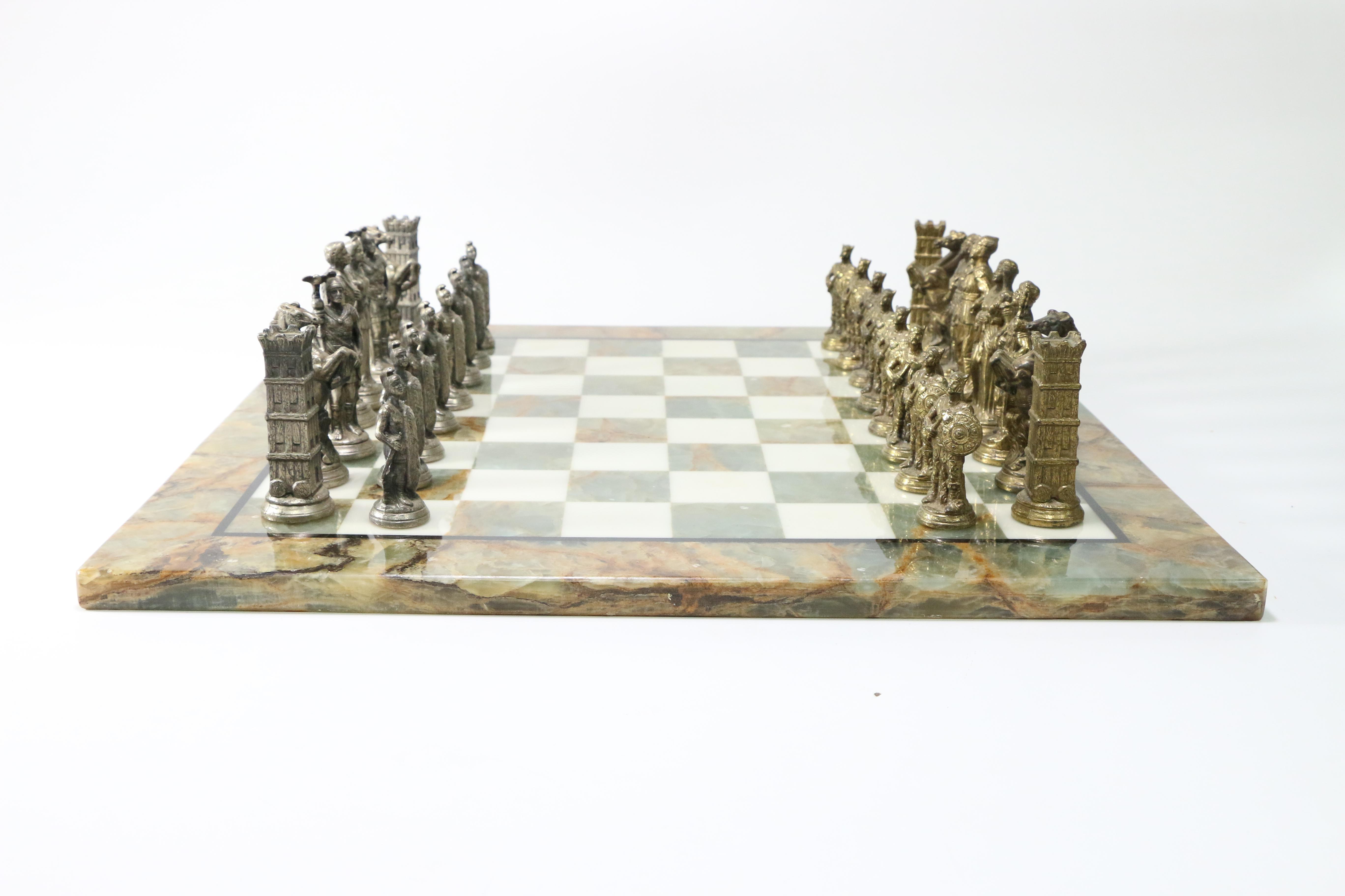 Marble and Agate Chess Set