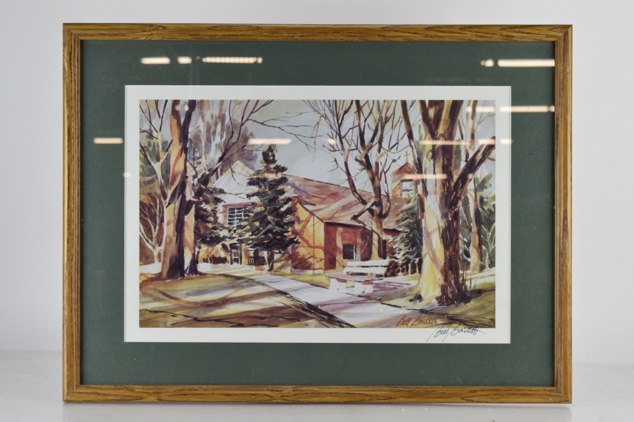 Framed Signed OffsetLithograph after Bill Bartelt