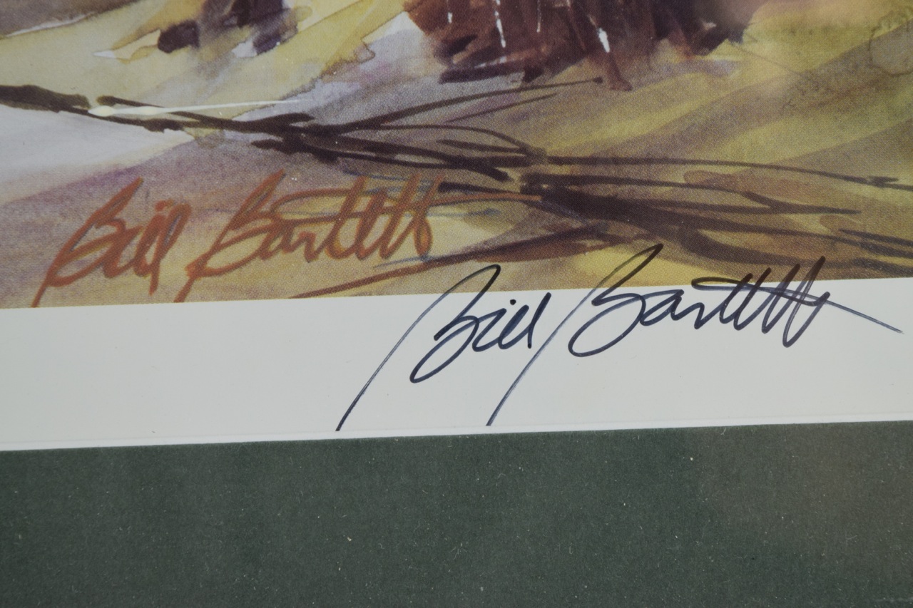 Framed Signed OffsetLithograph after Bill Bartelt