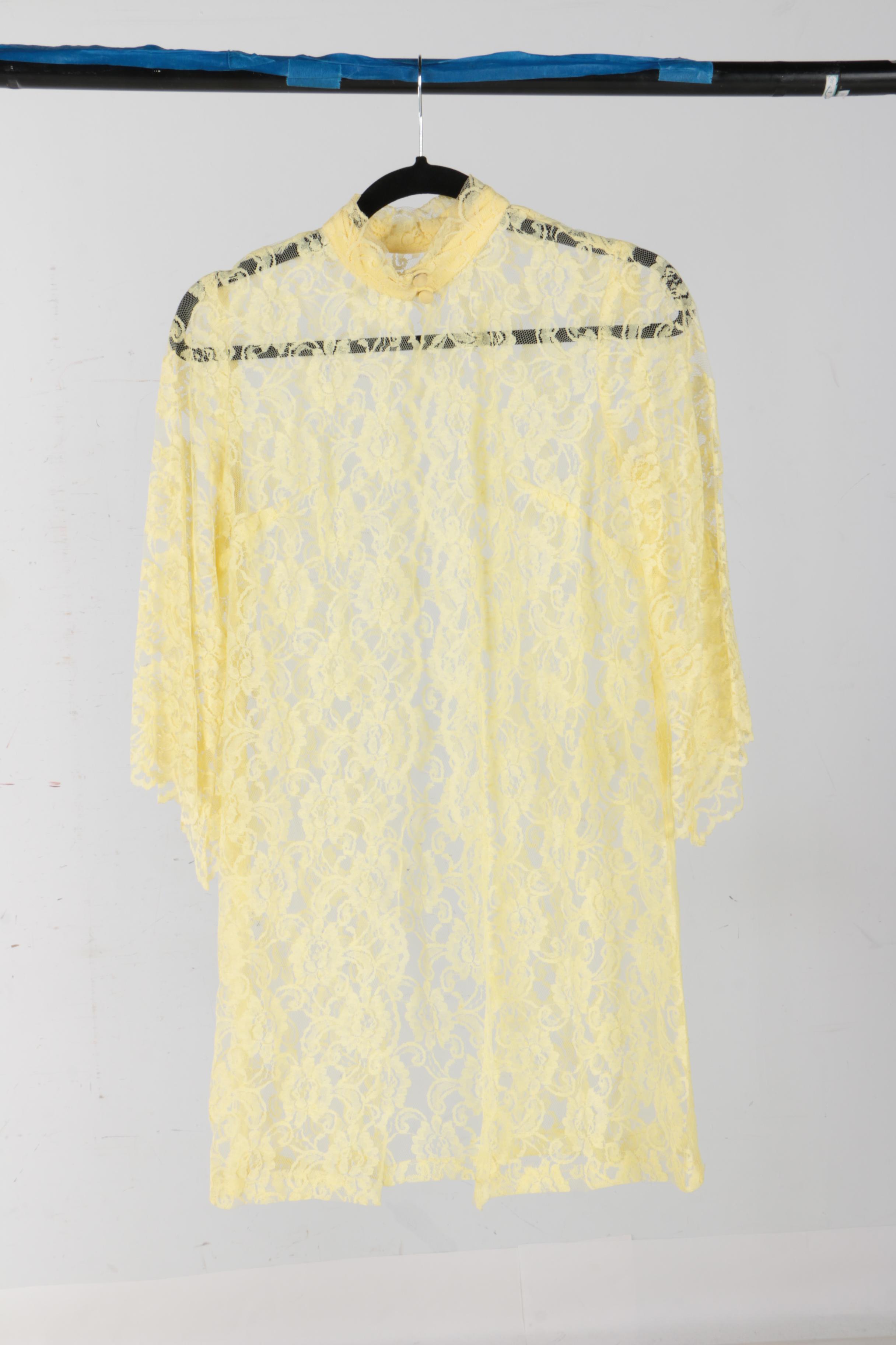 Lace Blouse, Lace Dress and Chinese Silk Robe