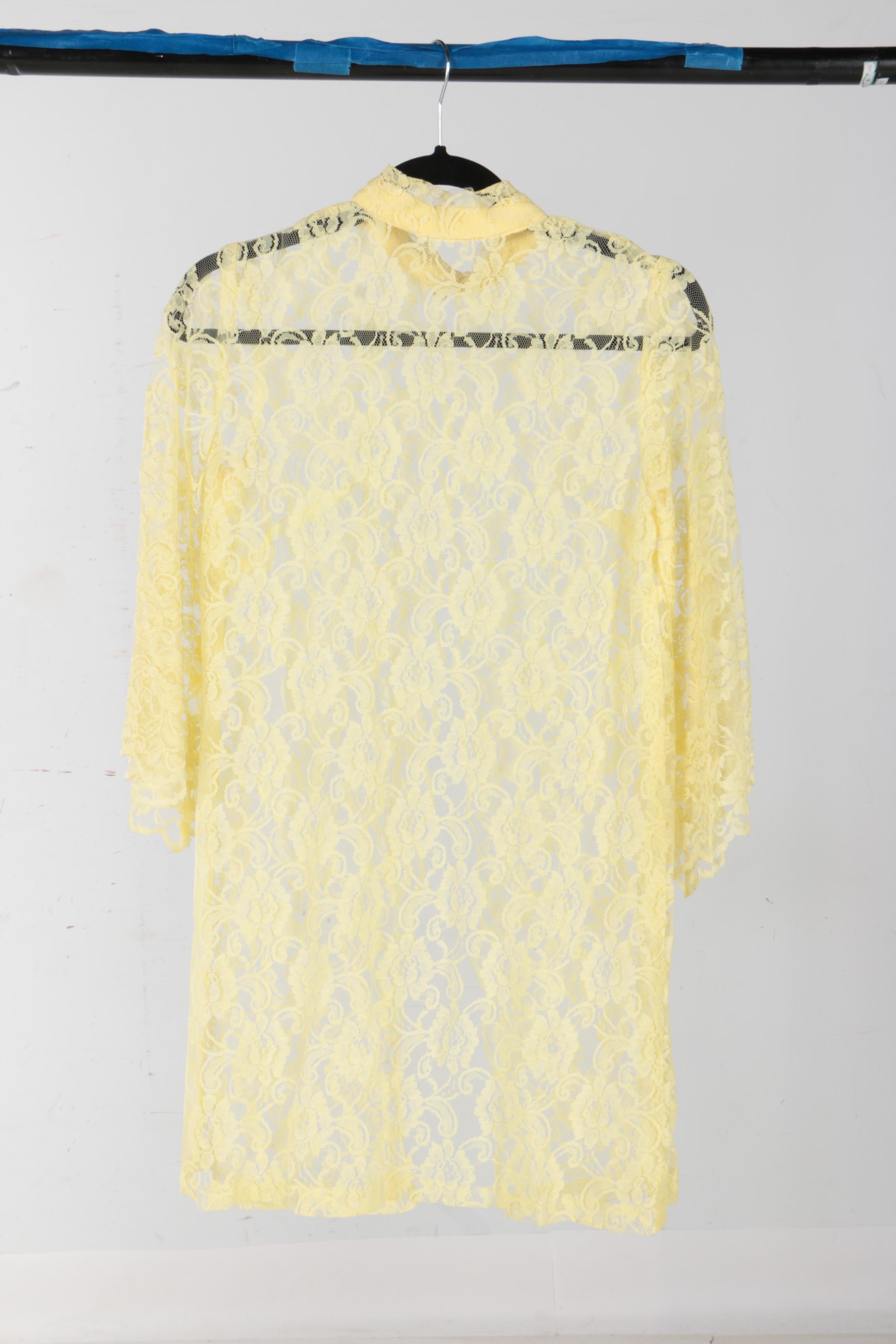 Lace Blouse, Lace Dress and Chinese Silk Robe