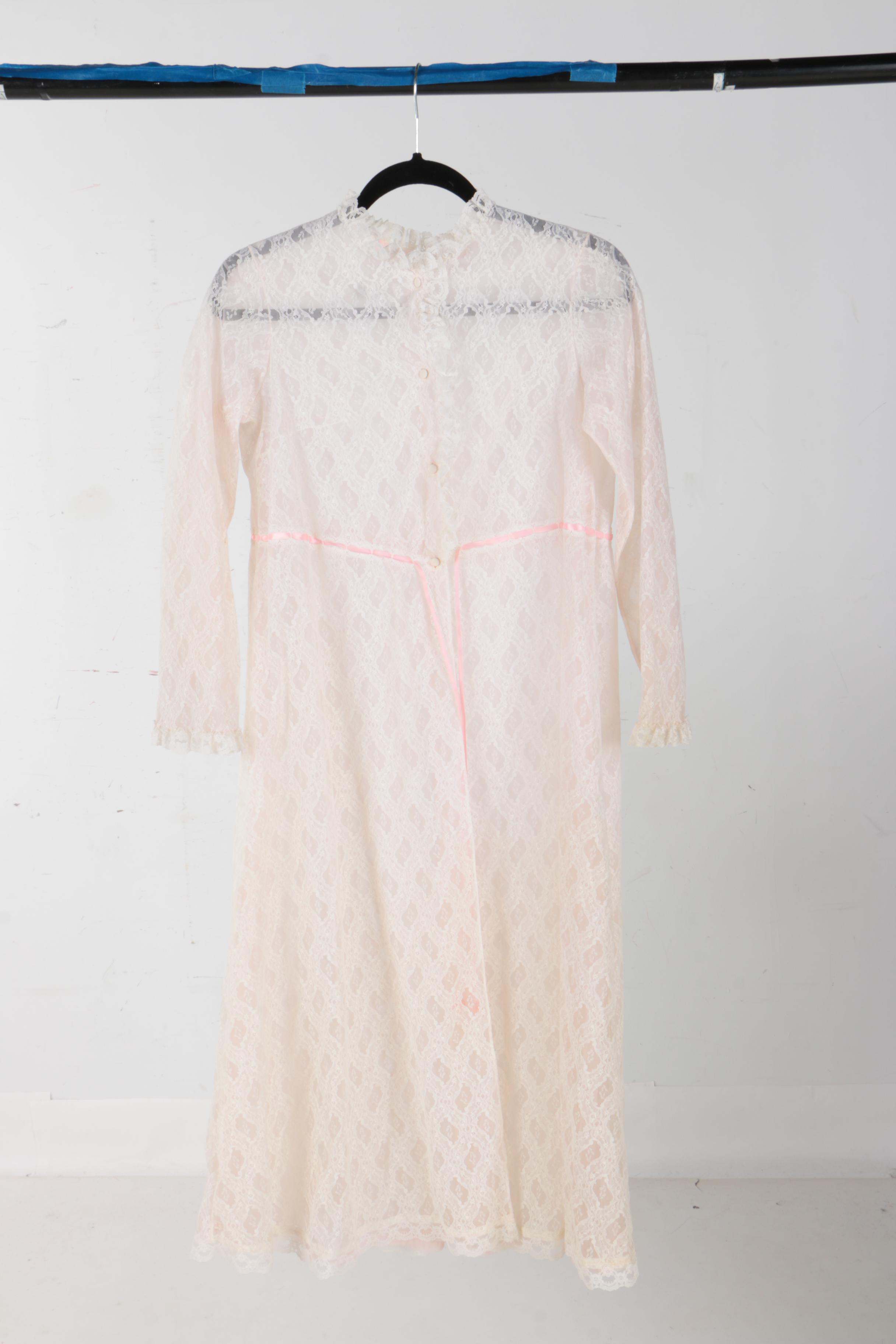 Lace Blouse, Lace Dress and Chinese Silk Robe