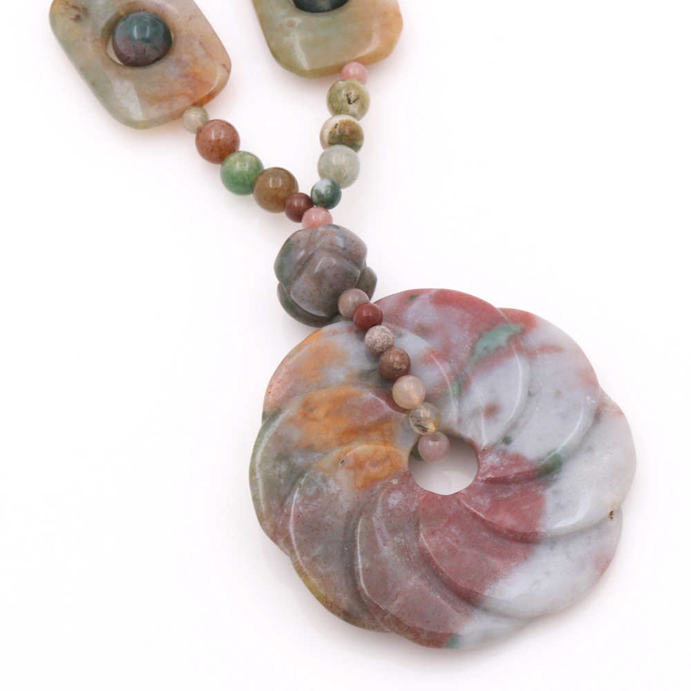 Assortment of Vintage Beaded Necklaces Including Mutton Fat Amber and Agate