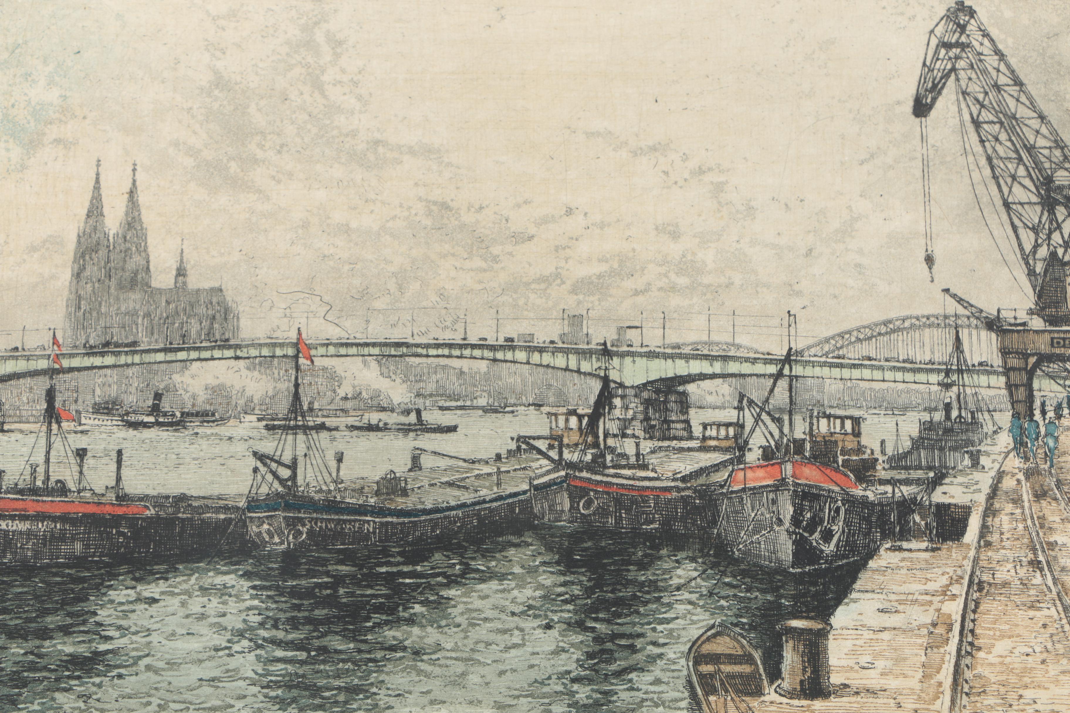 Josef Eidenberger Color Etchings With Aquatint of Germany and Austria