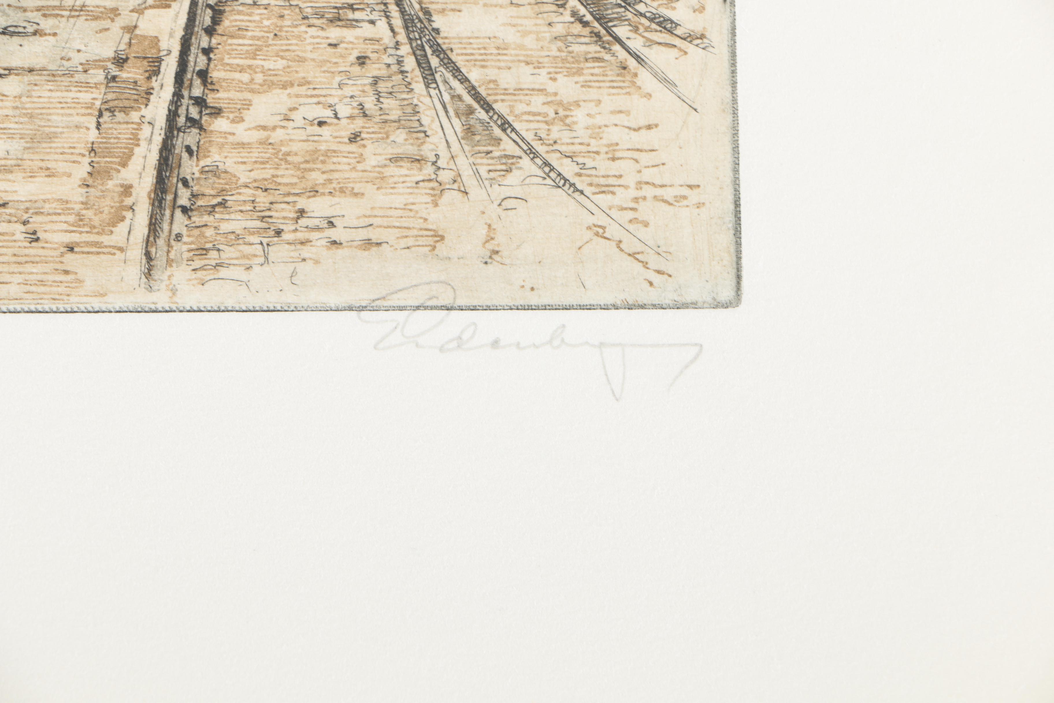 Josef Eidenberger Color Etchings With Aquatint of Germany and Austria