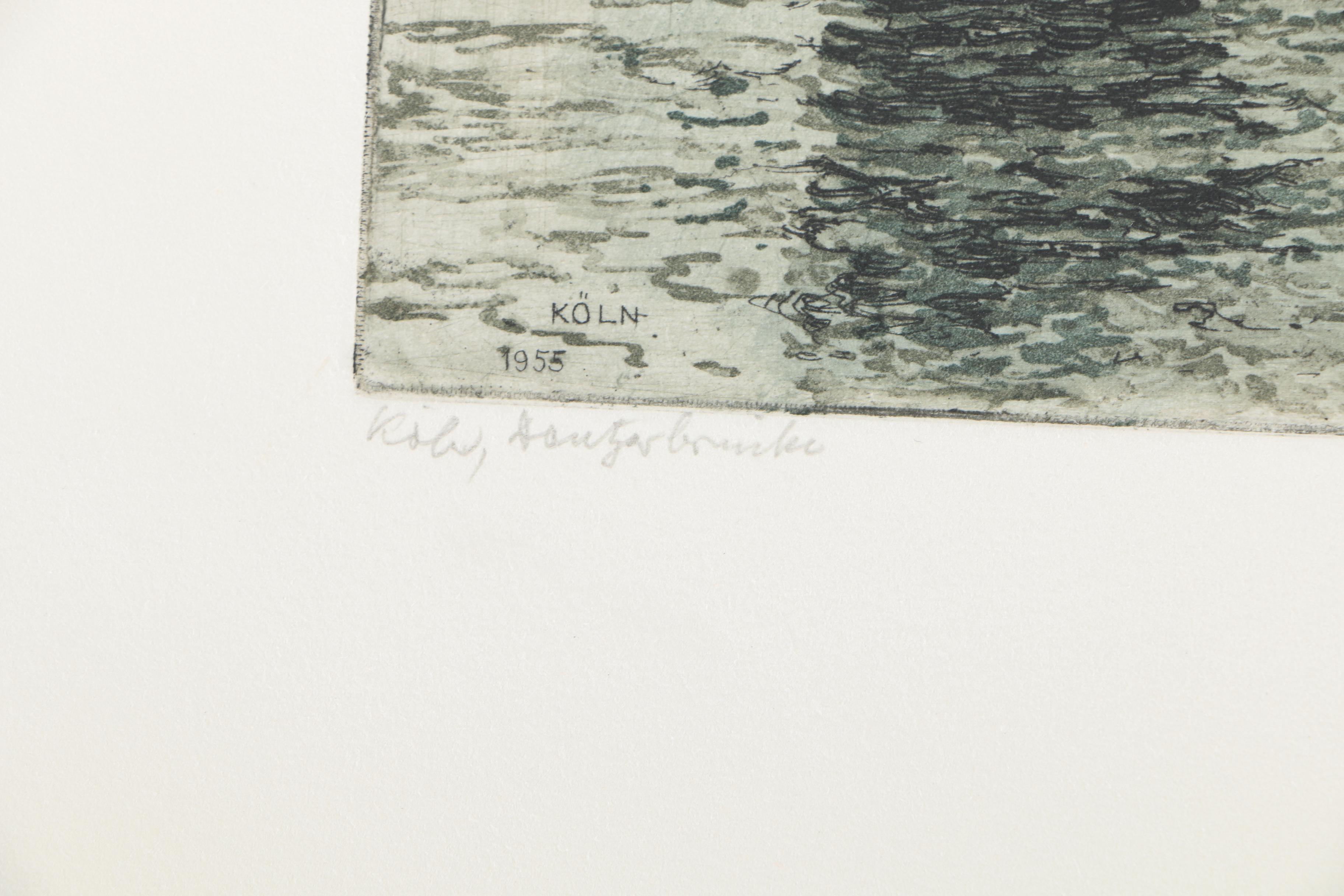 Josef Eidenberger Color Etchings With Aquatint of Germany and Austria